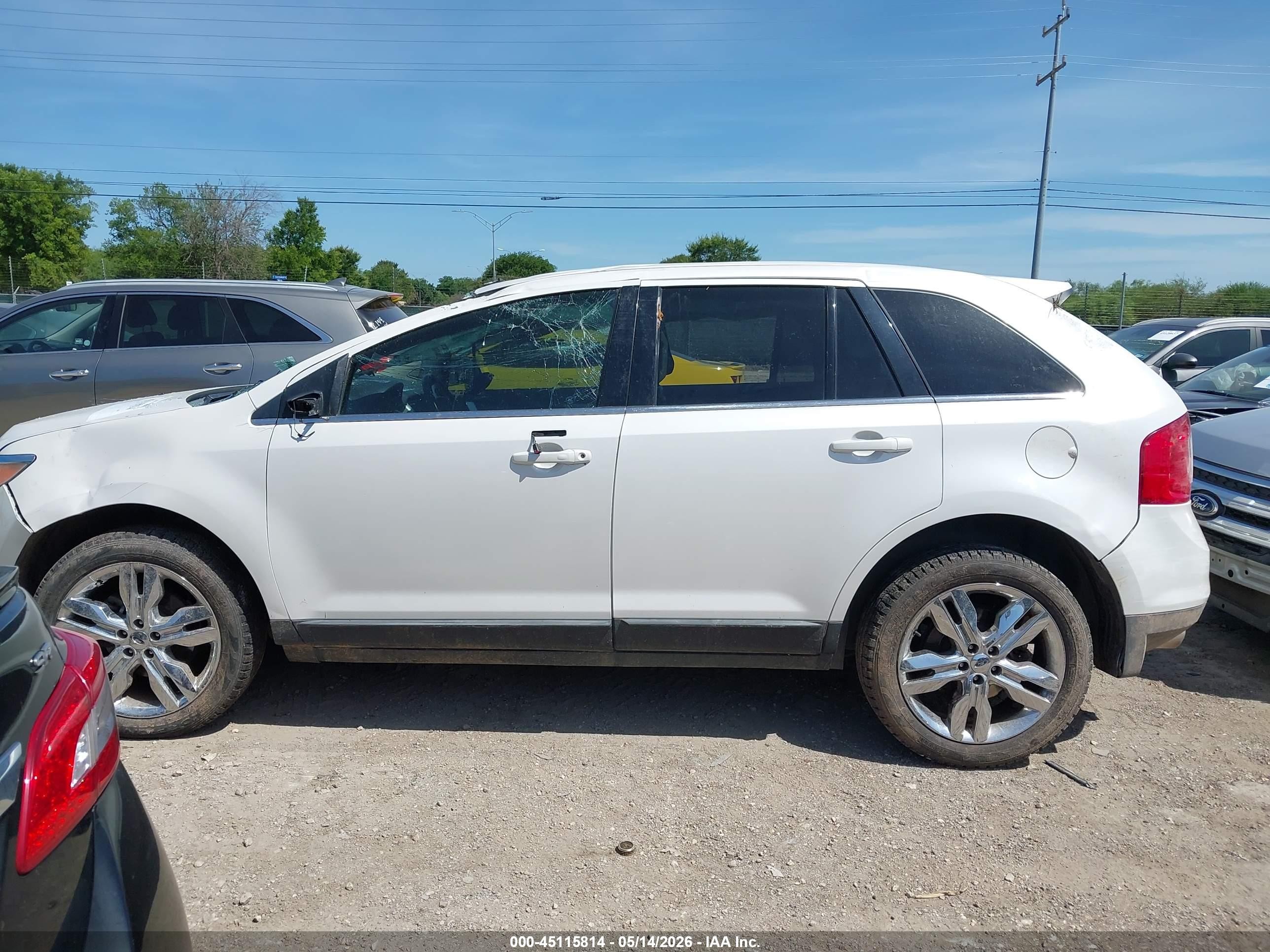 2012 Ford Edge Limited White vin: 2FMDK3KC4CBA15667