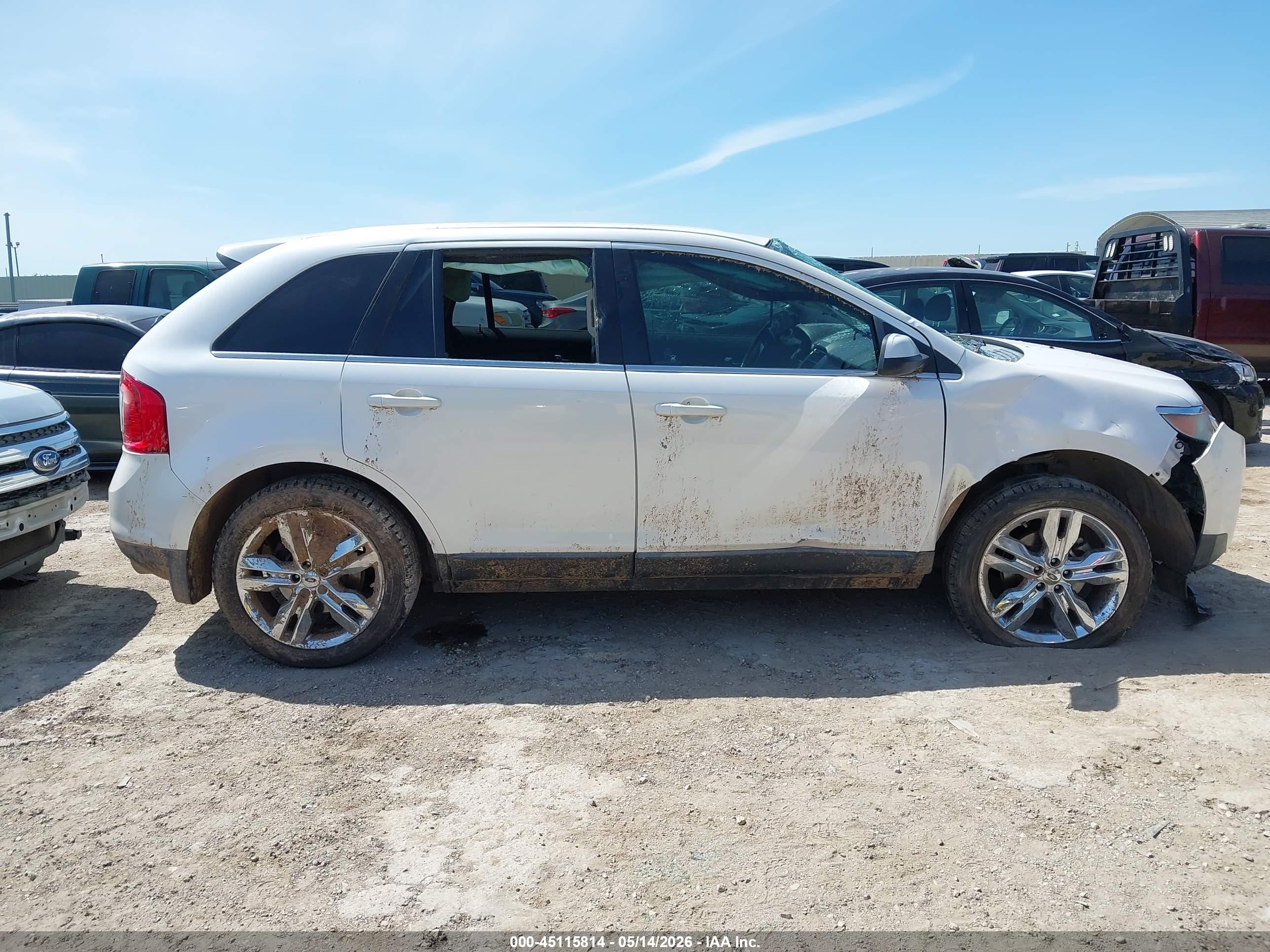 2012 Ford Edge Limited White vin: 2FMDK3KC4CBA15667