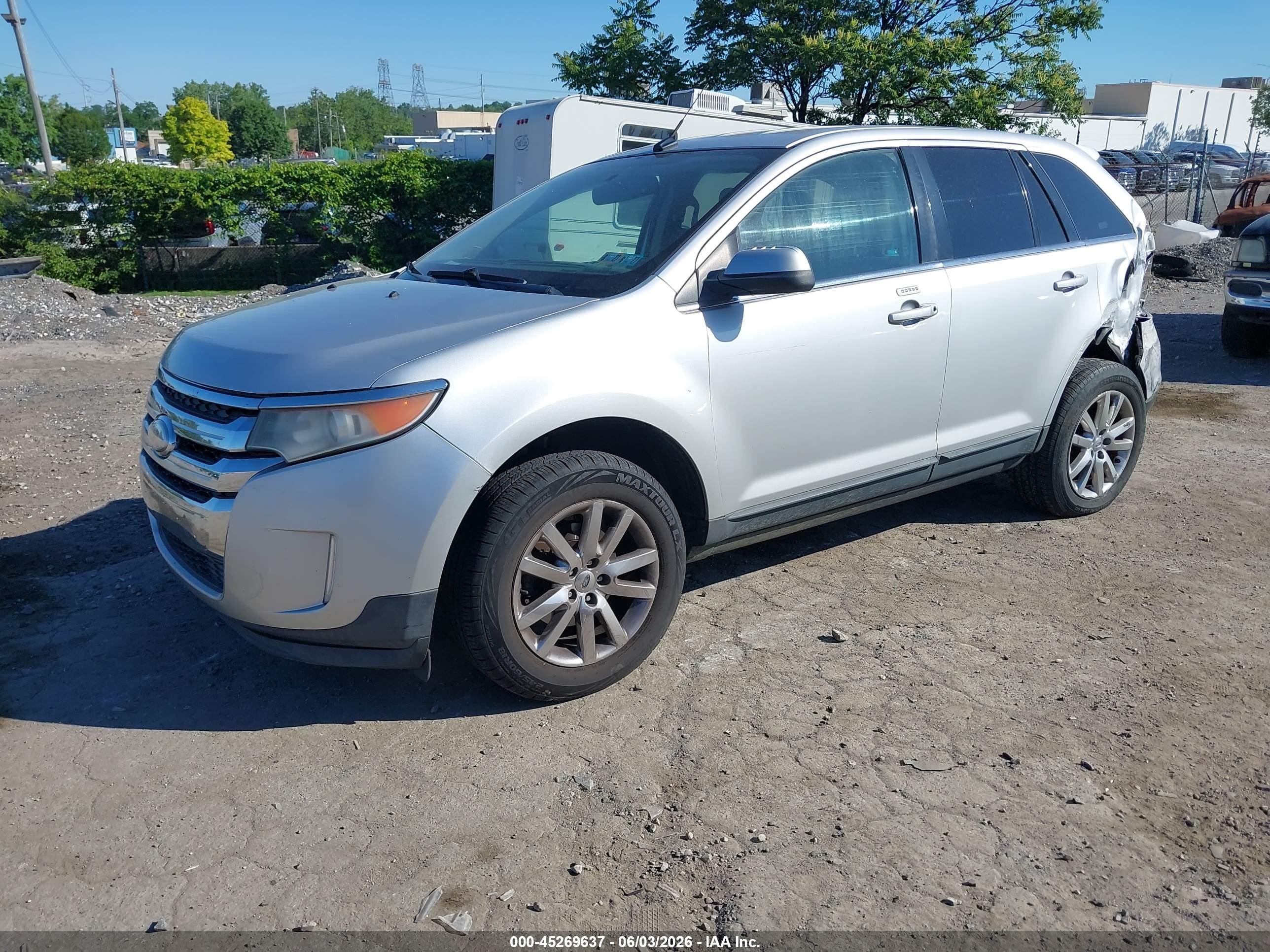 2012 Ford Edge Limited Silver vin: 2FMDK3KC4CBA15958