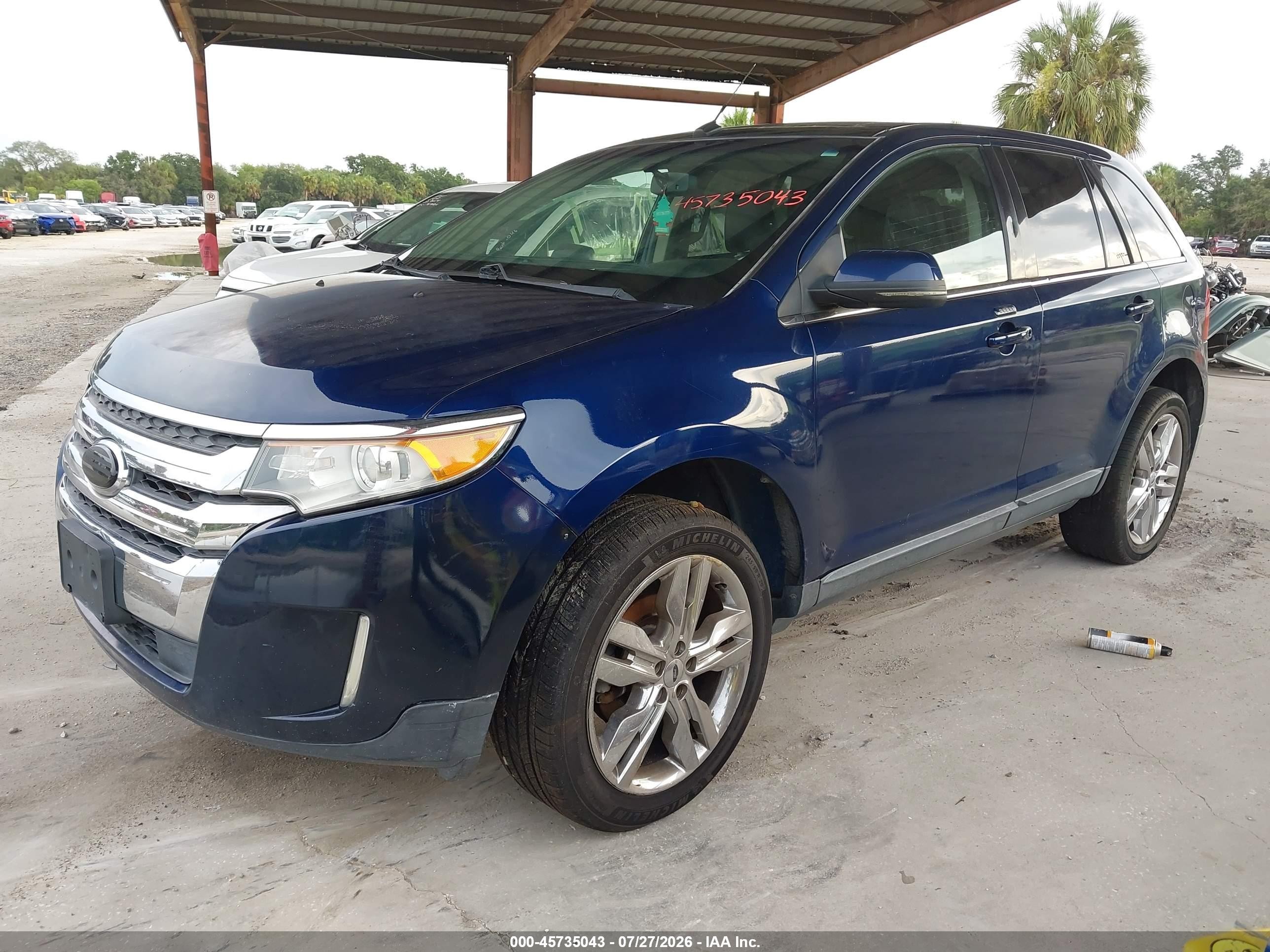 2012 Ford Edge Limited Blue vin: 2FMDK3KC4CBA29410