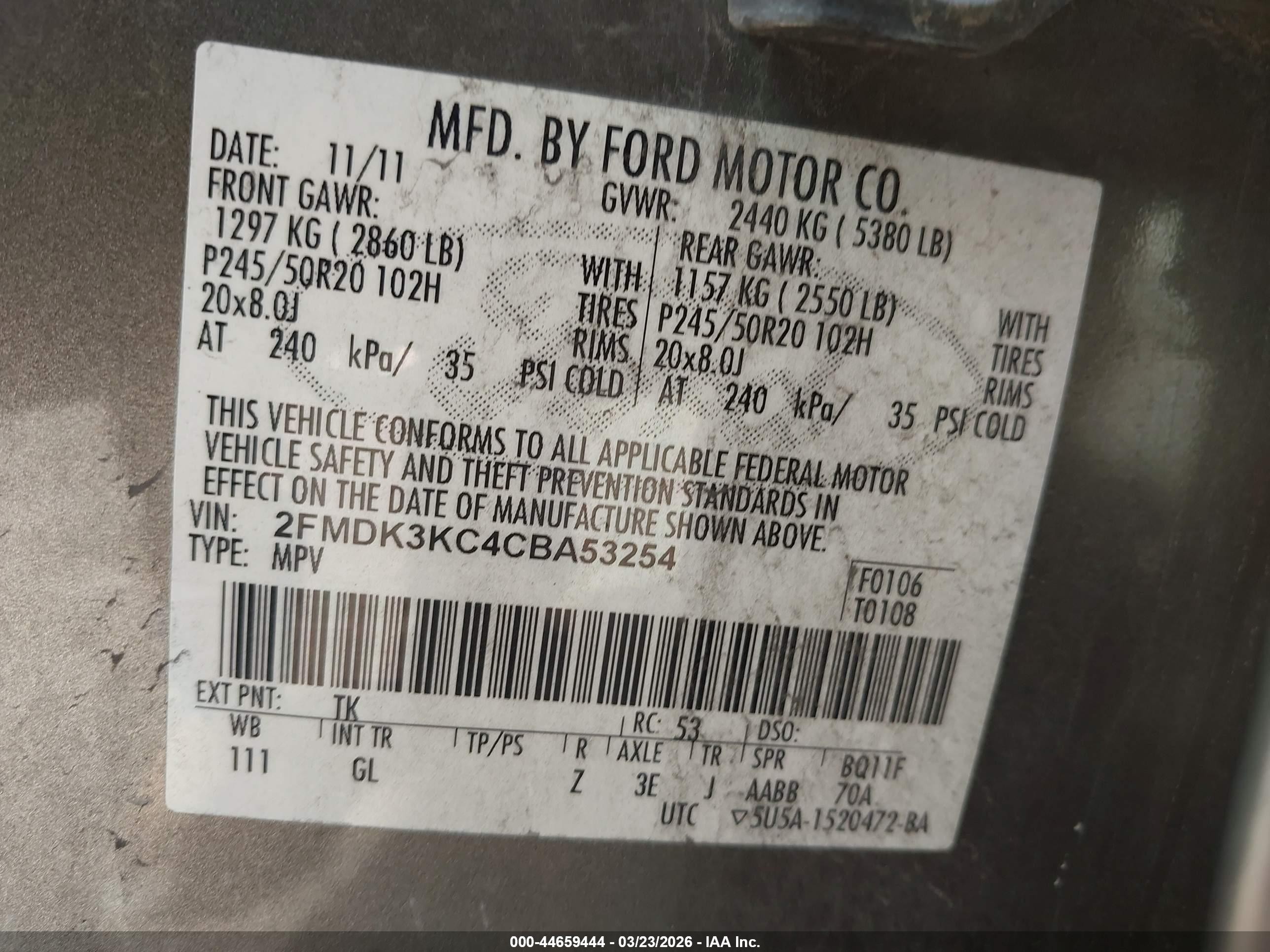 2012 Ford Edge Limited Серебряный vin: 2FMDK3KC4CBA53254