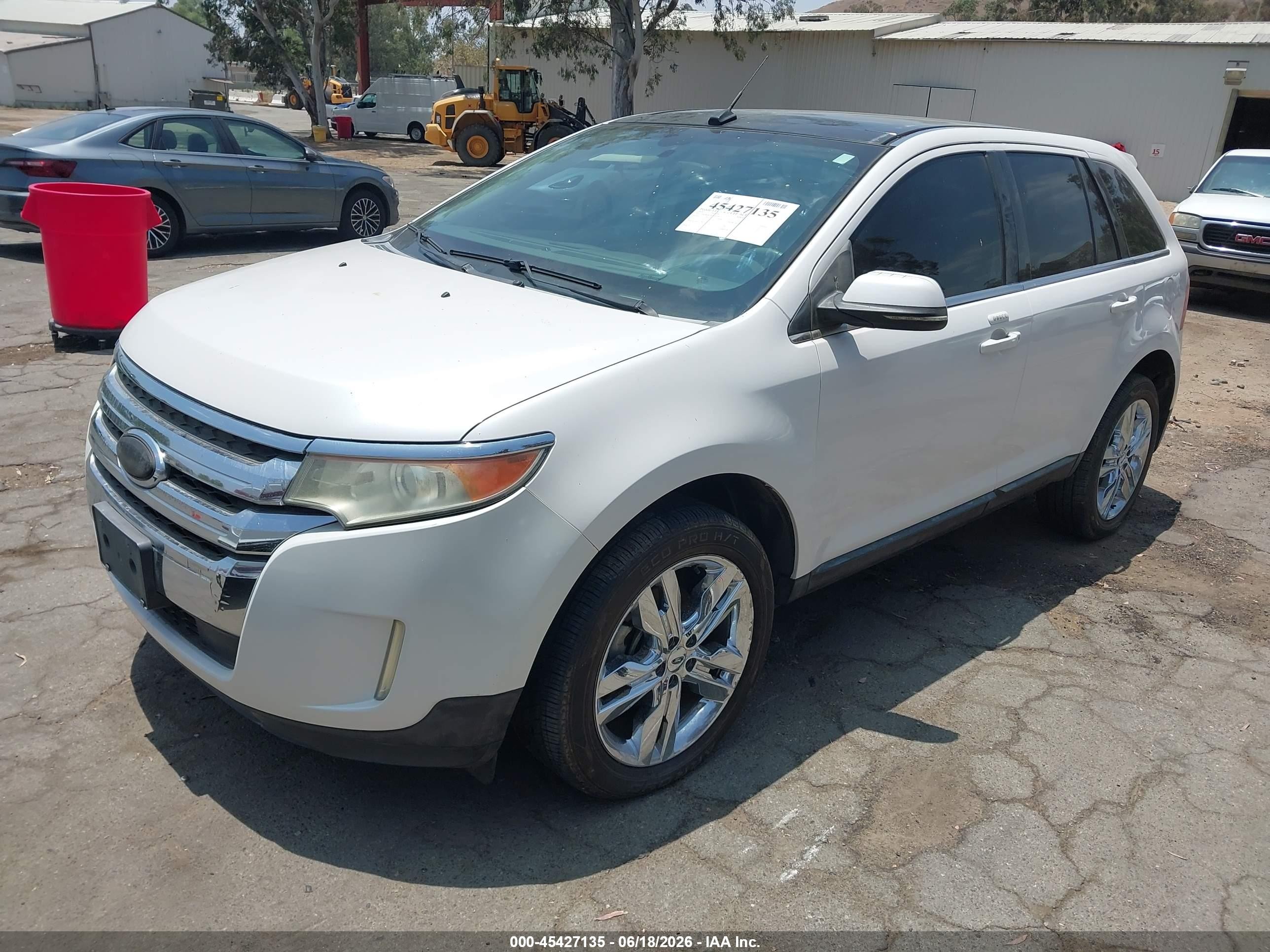 2013 Ford Edge Limited White vin: 2FMDK3KC4DBA32292