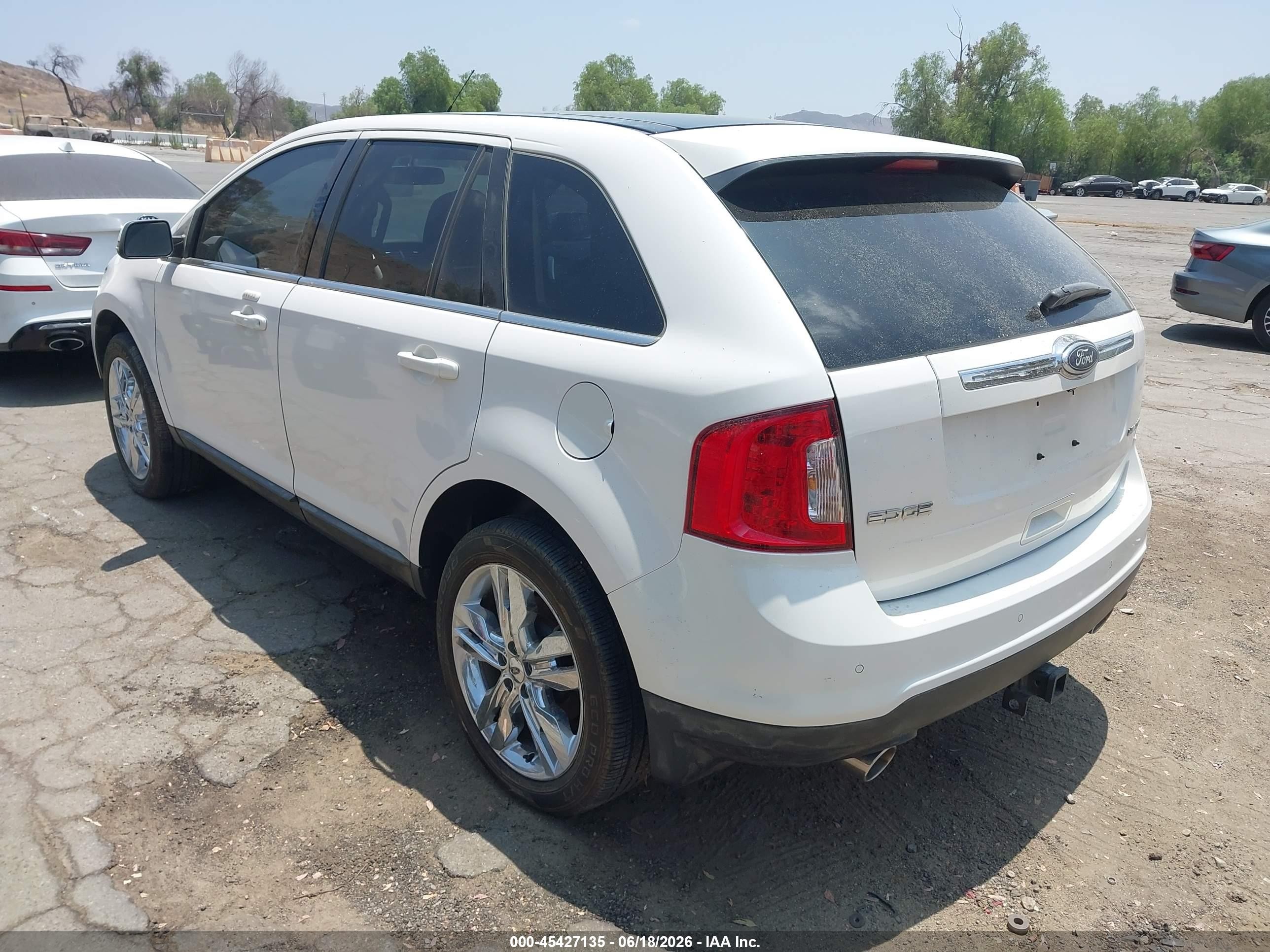 2013 Ford Edge Limited White vin: 2FMDK3KC4DBA32292