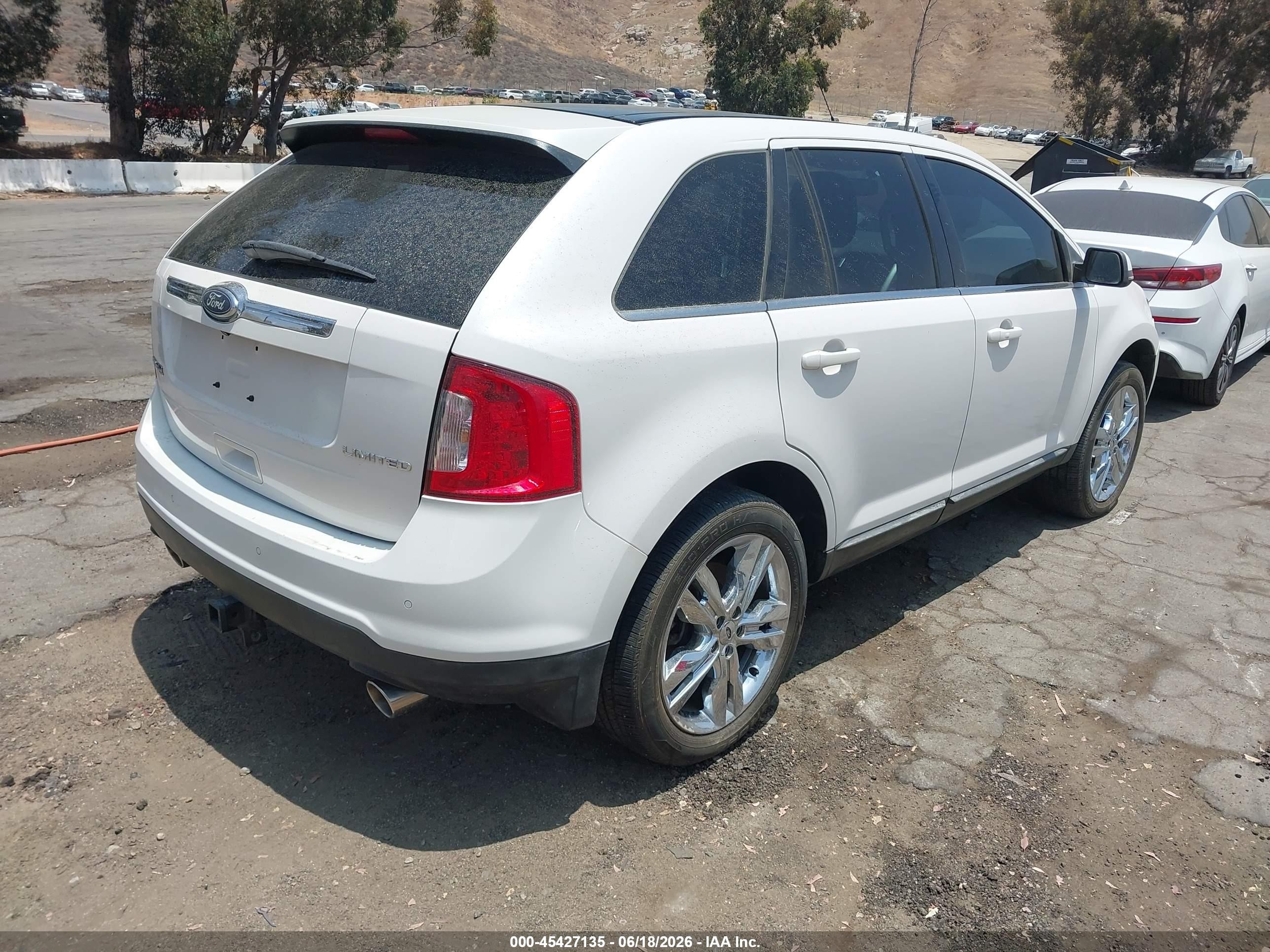 2013 Ford Edge Limited White vin: 2FMDK3KC4DBA32292