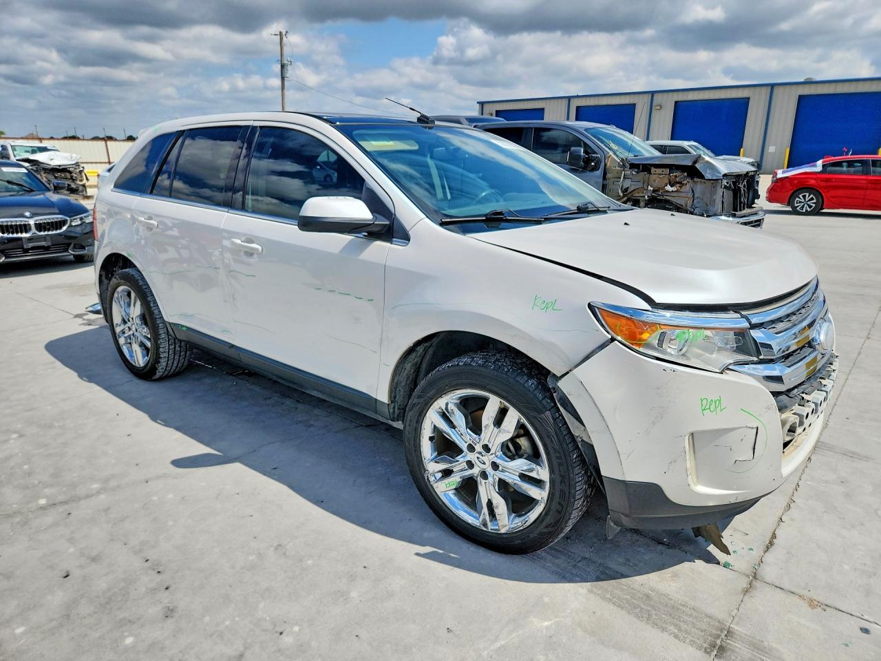 2013 Ford Edge Limited White vin: 2FMDK3KC4DBB74495