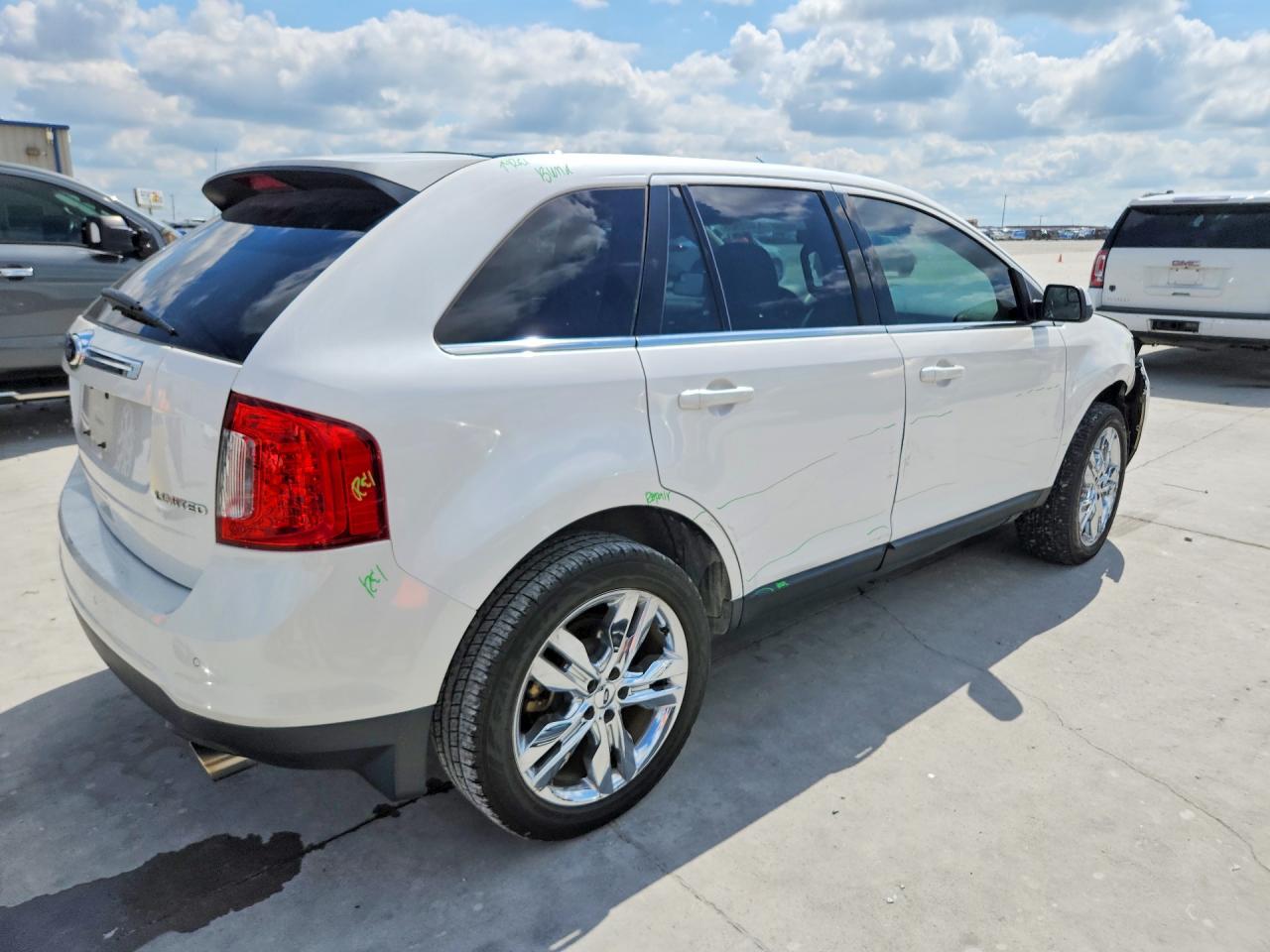 2013 Ford Edge Limited White vin: 2FMDK3KC4DBB74495