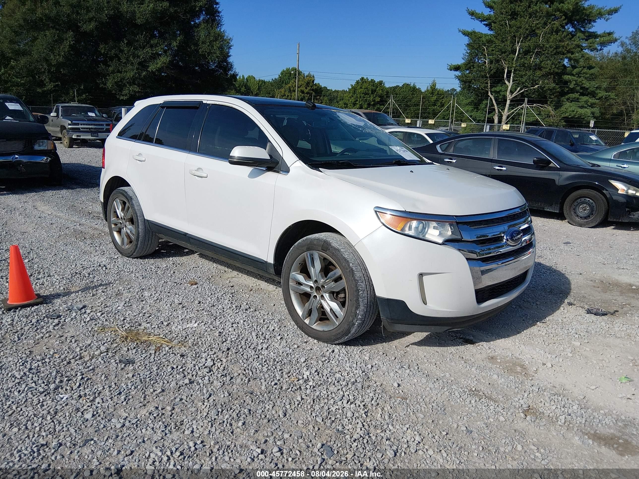 2013 Ford Edge Limited White vin: 2FMDK3KC4DBC05289