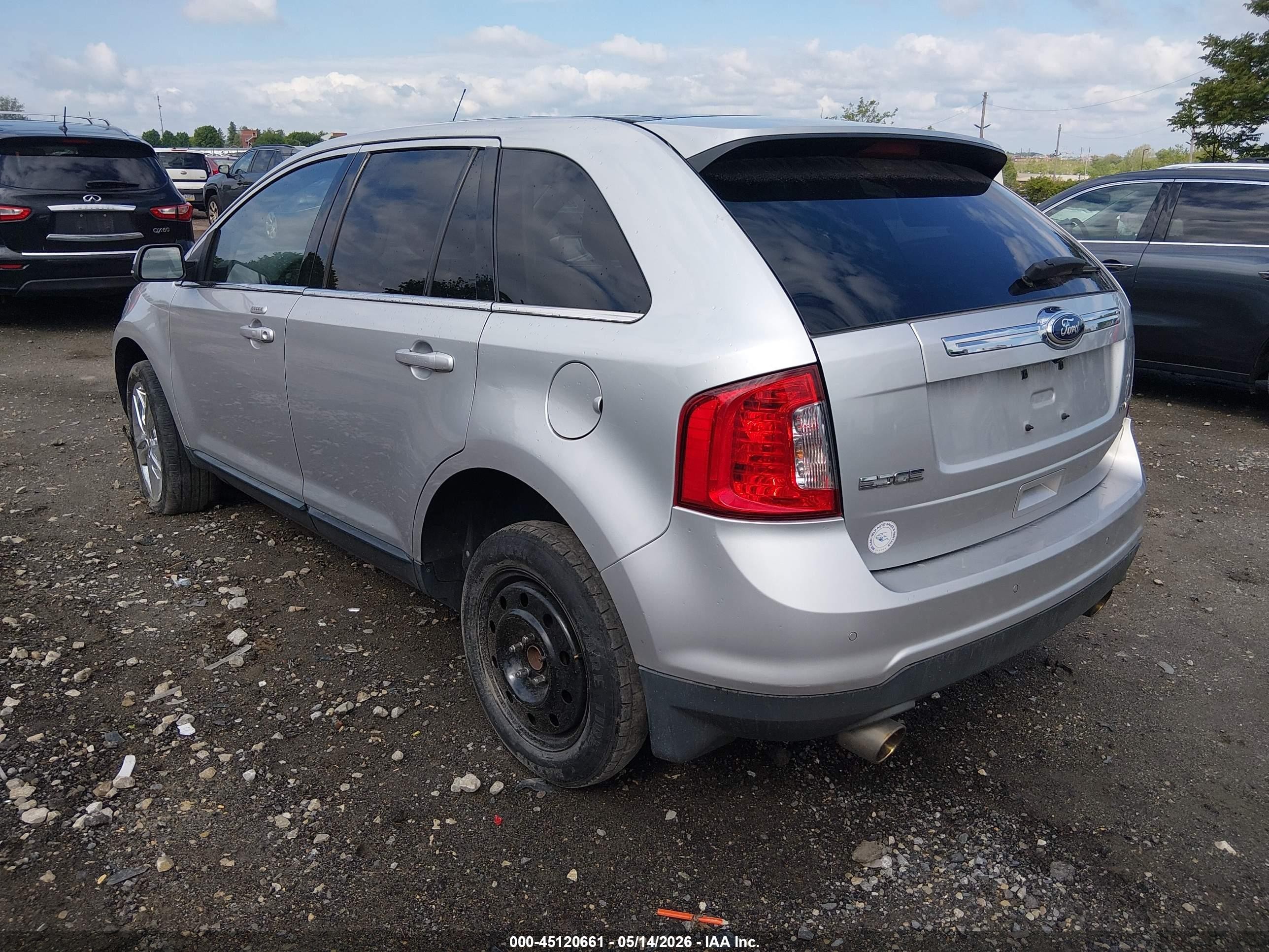 2013 Ford Edge Limited Silver vin: 2FMDK3KC4DBC36834