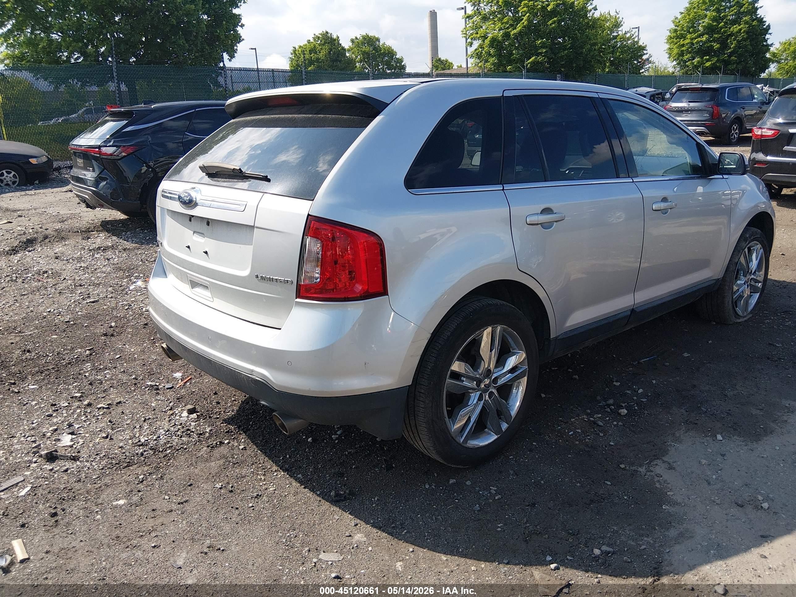2013 Ford Edge Limited Silver vin: 2FMDK3KC4DBC36834