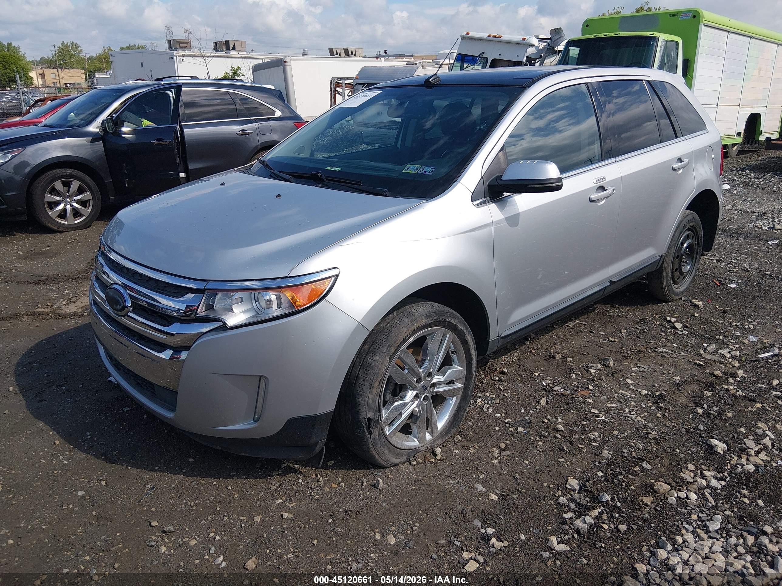 2013 Ford Edge Limited Silver vin: 2FMDK3KC4DBC36834
