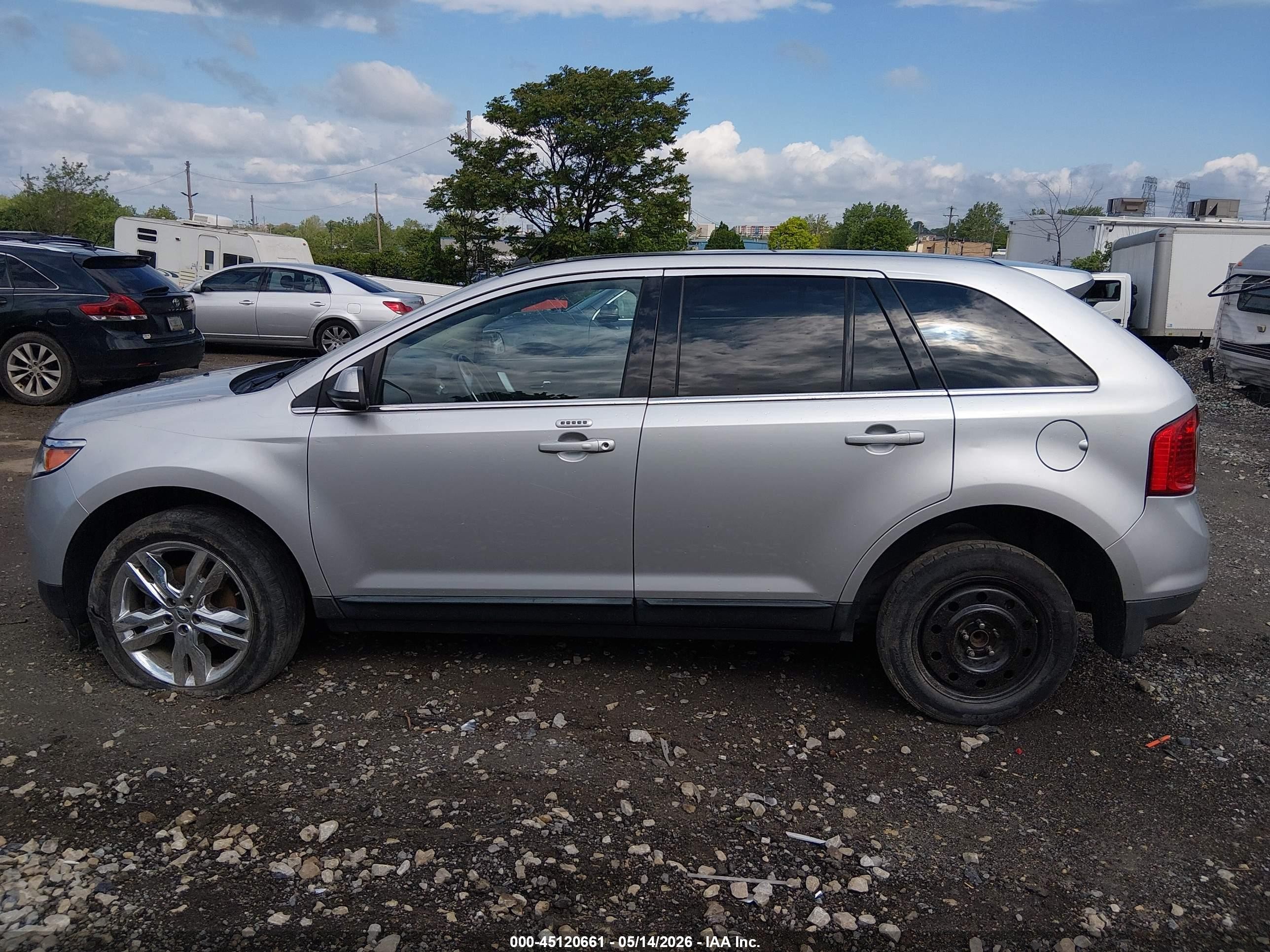 2013 Ford Edge Limited Silver vin: 2FMDK3KC4DBC36834