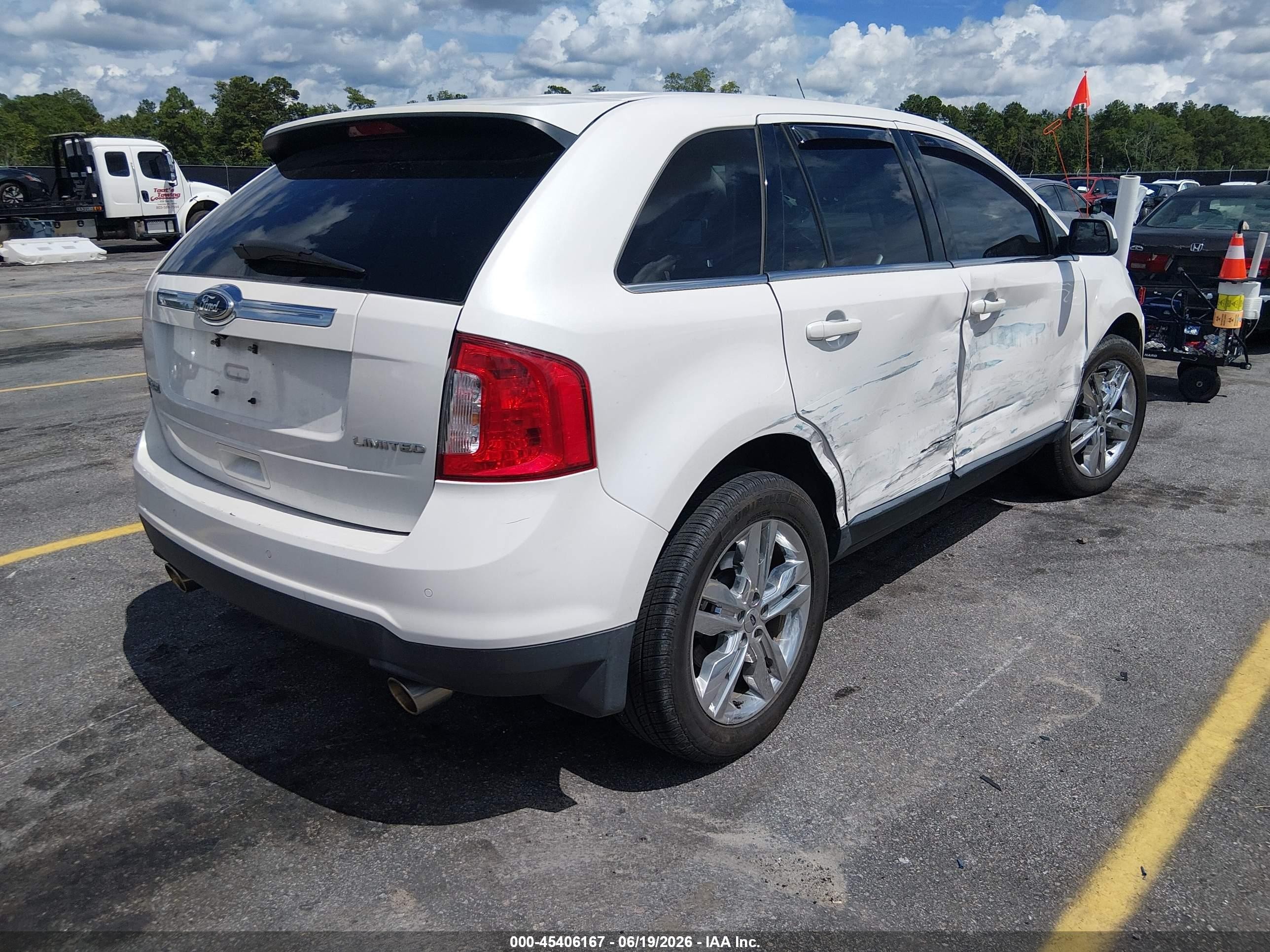 2013 Ford Edge Limited White vin: 2FMDK3KC4DBC54928