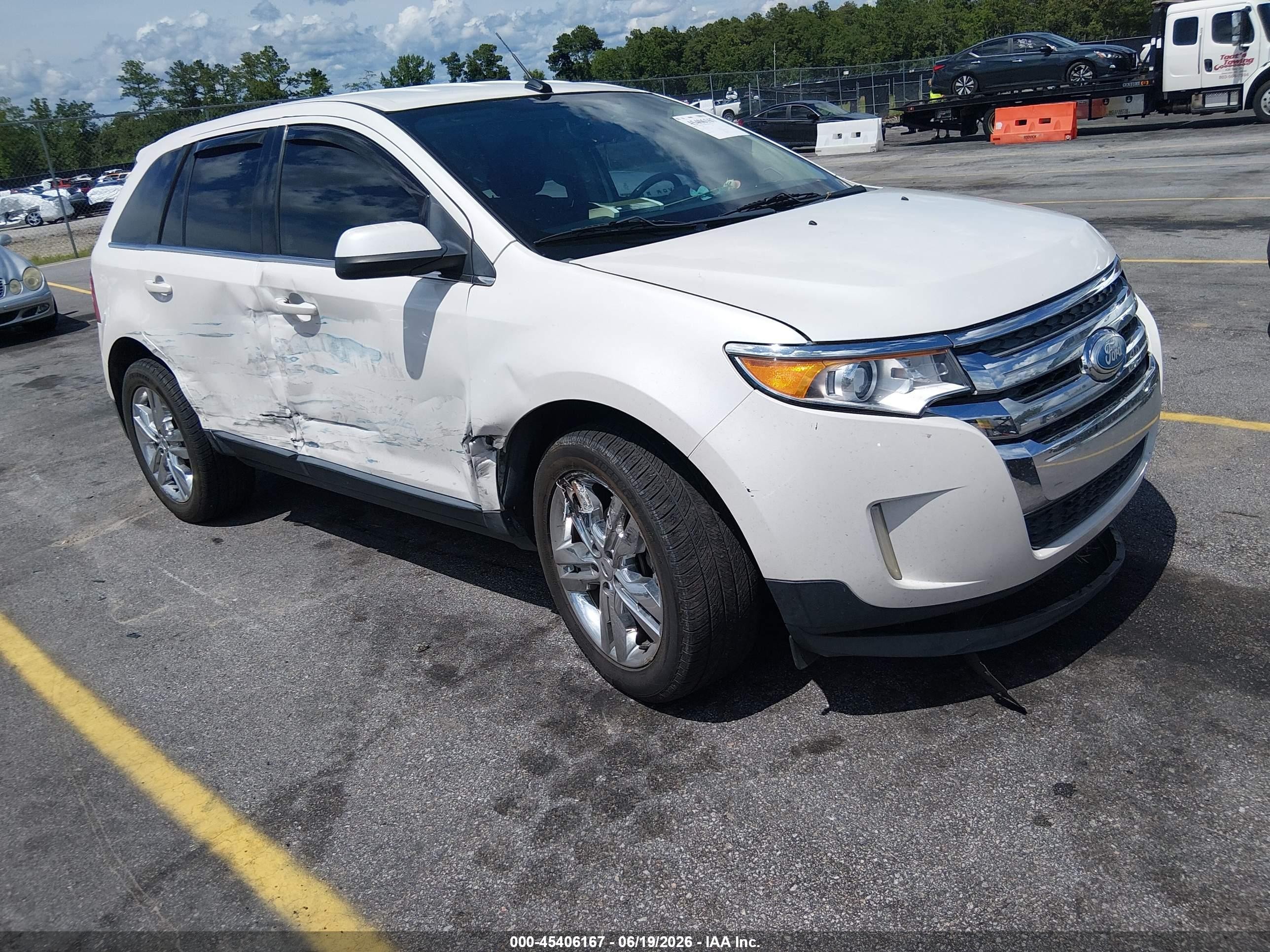 2013 Ford Edge Limited White vin: 2FMDK3KC4DBC54928