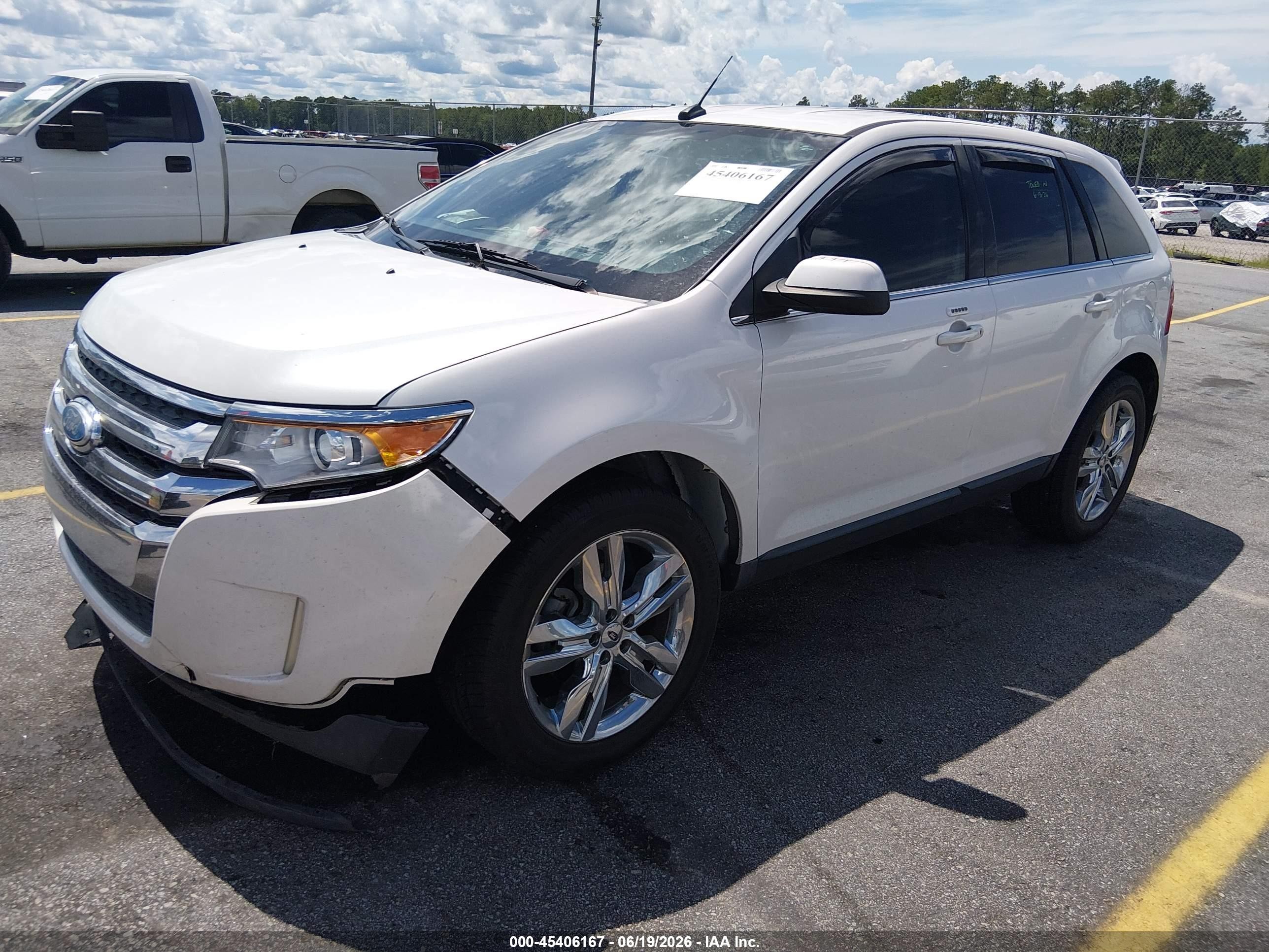 2013 Ford Edge Limited White vin: 2FMDK3KC4DBC54928