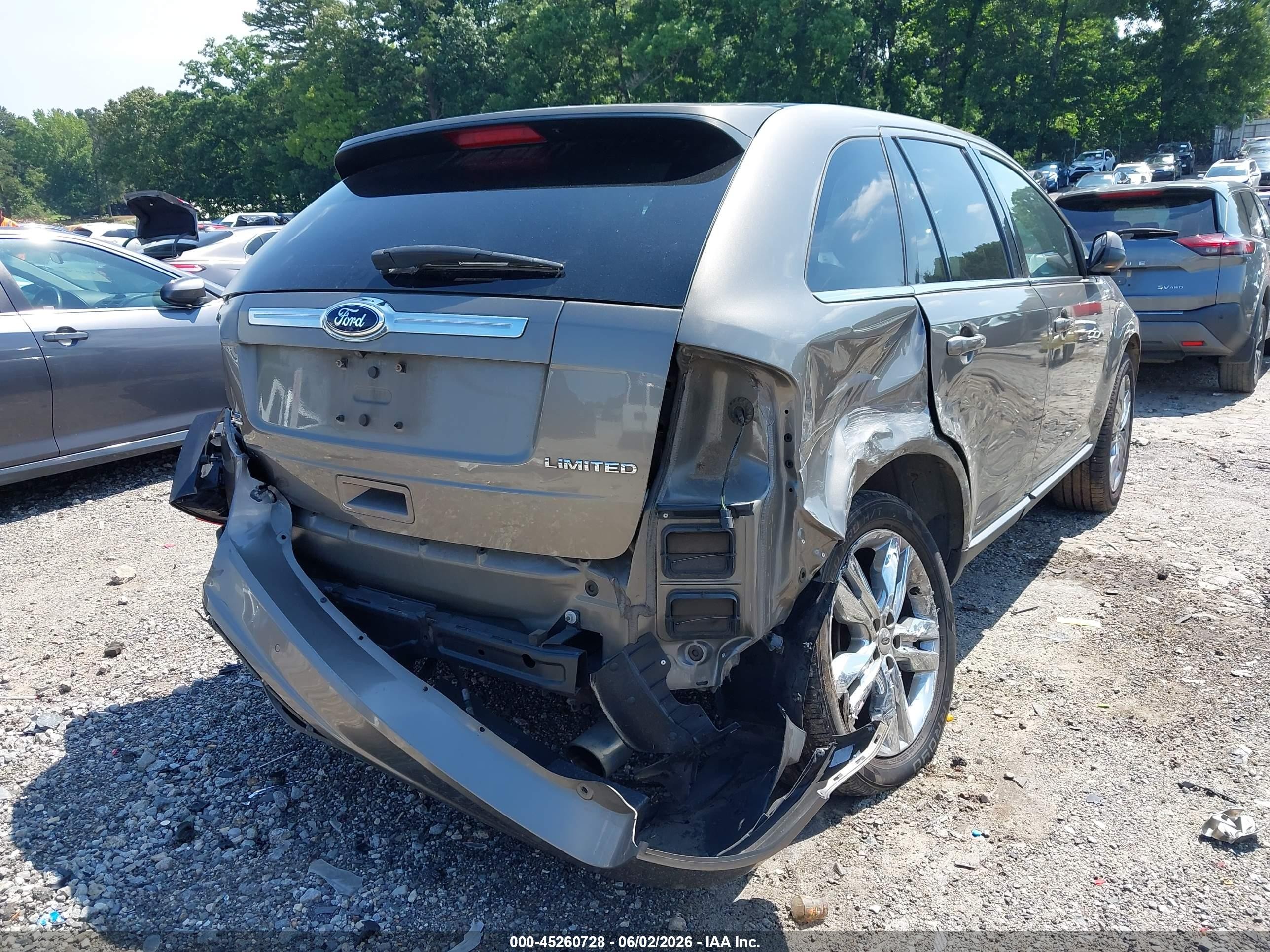 2013 Ford Edge Limited Gray vin: 2FMDK3KC4DBE30490