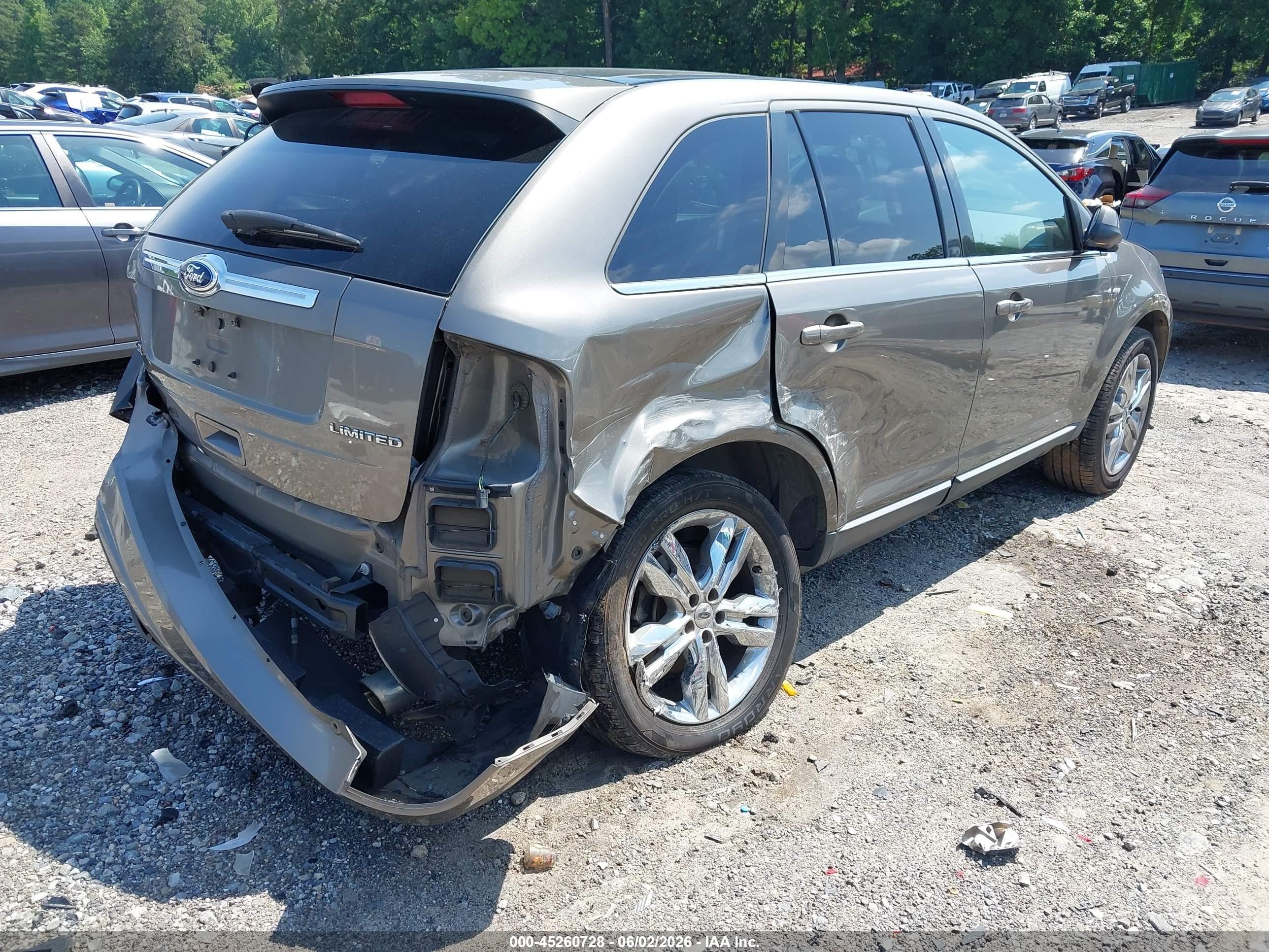 2013 Ford Edge Limited Gray vin: 2FMDK3KC4DBE30490