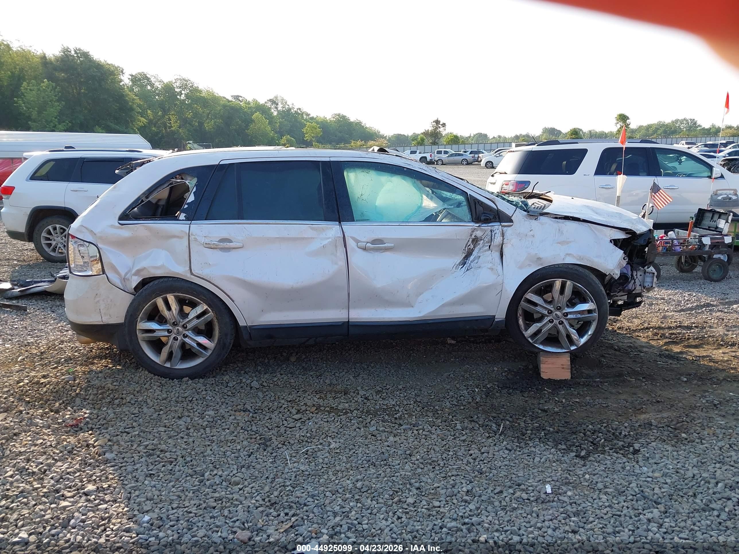 2014 Ford Edge Limited White vin: 2FMDK3KC4EBA32519