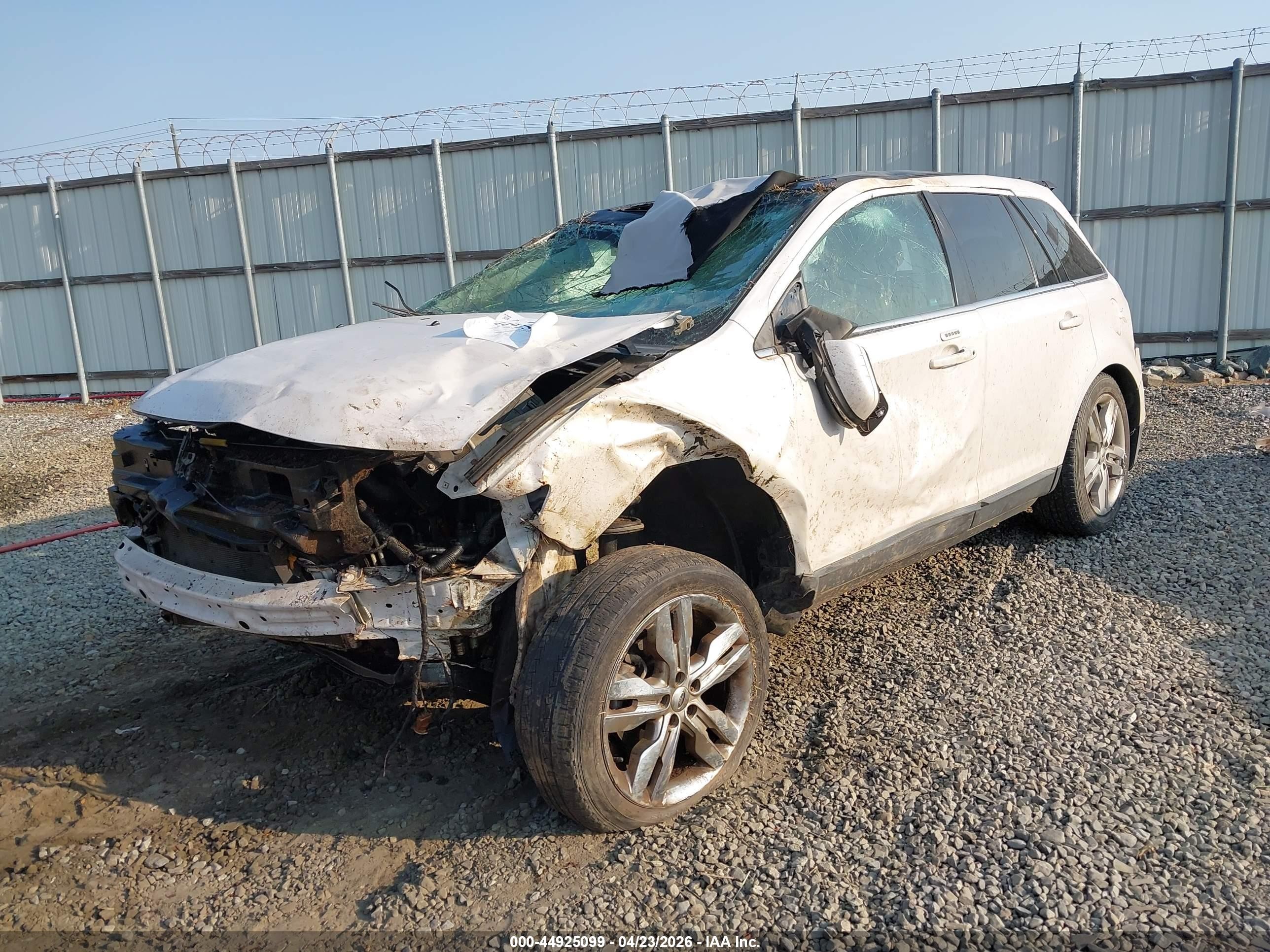 2014 Ford Edge Limited White vin: 2FMDK3KC4EBA32519