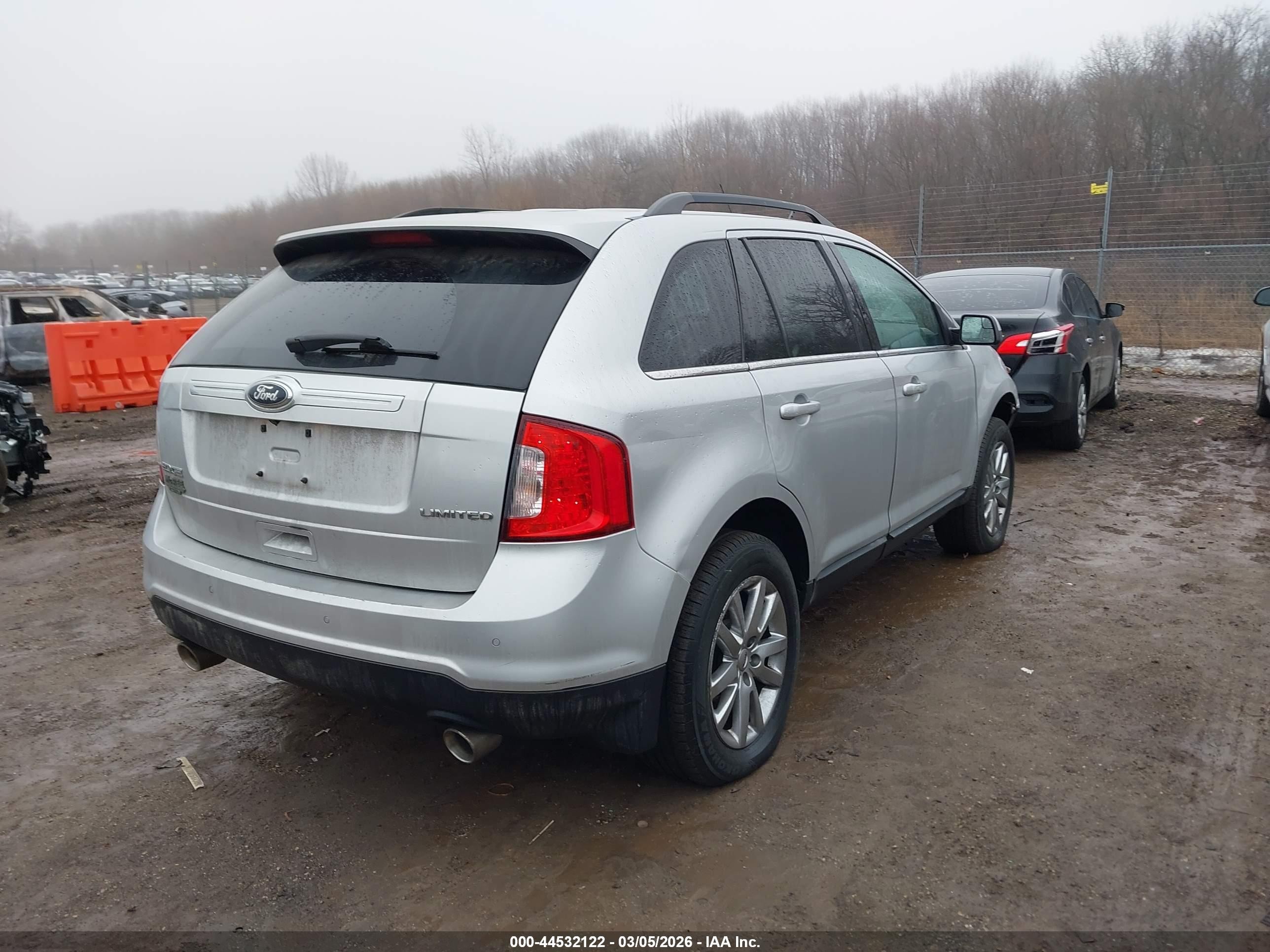 2014 Ford Edge Limited Silver vin: 2FMDK3KC4EBA57775