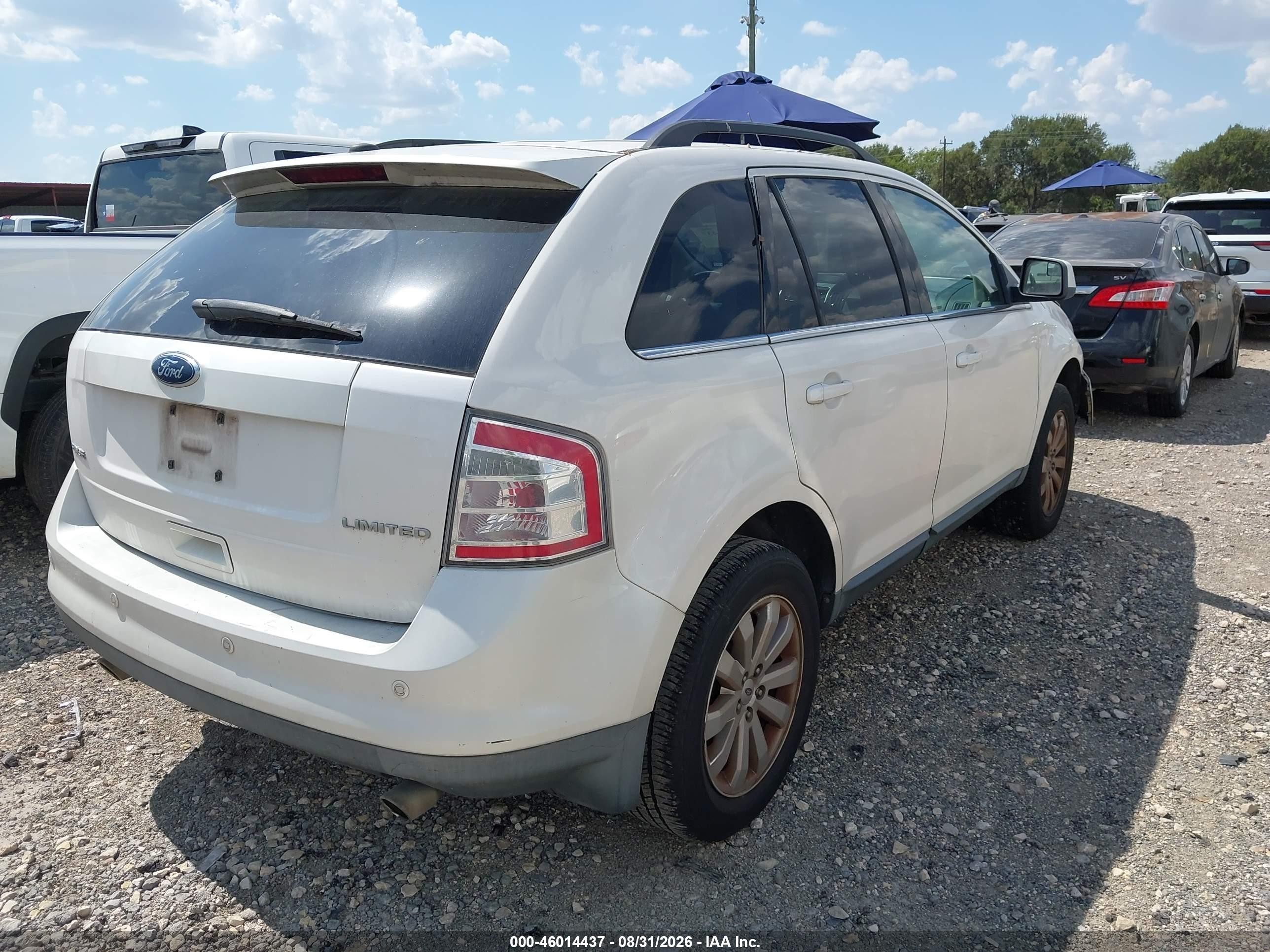 2010 Ford Edge Limited White vin: 2FMDK3KC5ABA73445