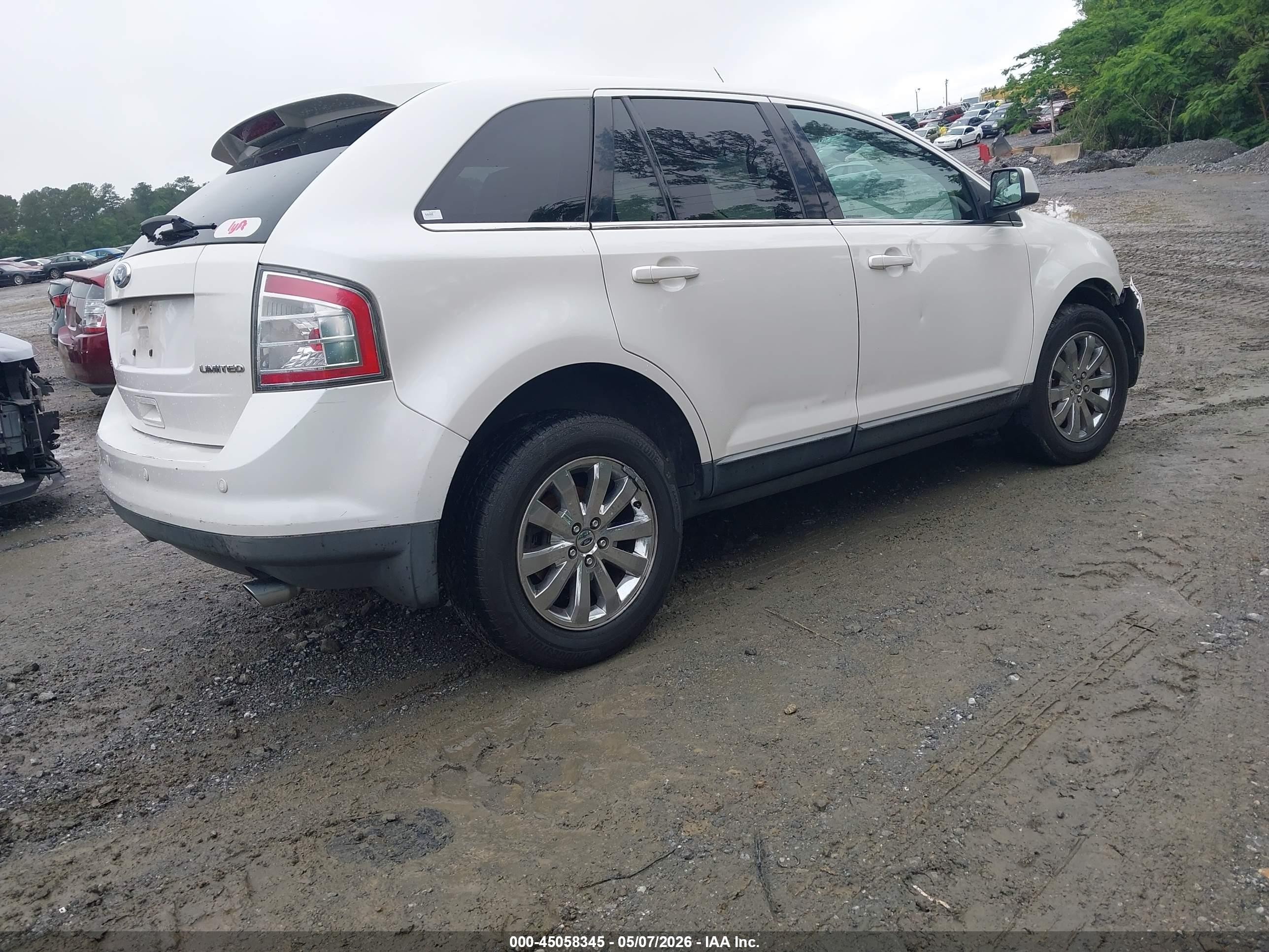 2010 Ford Edge Limited White vin: 2FMDK3KC5ABB38116