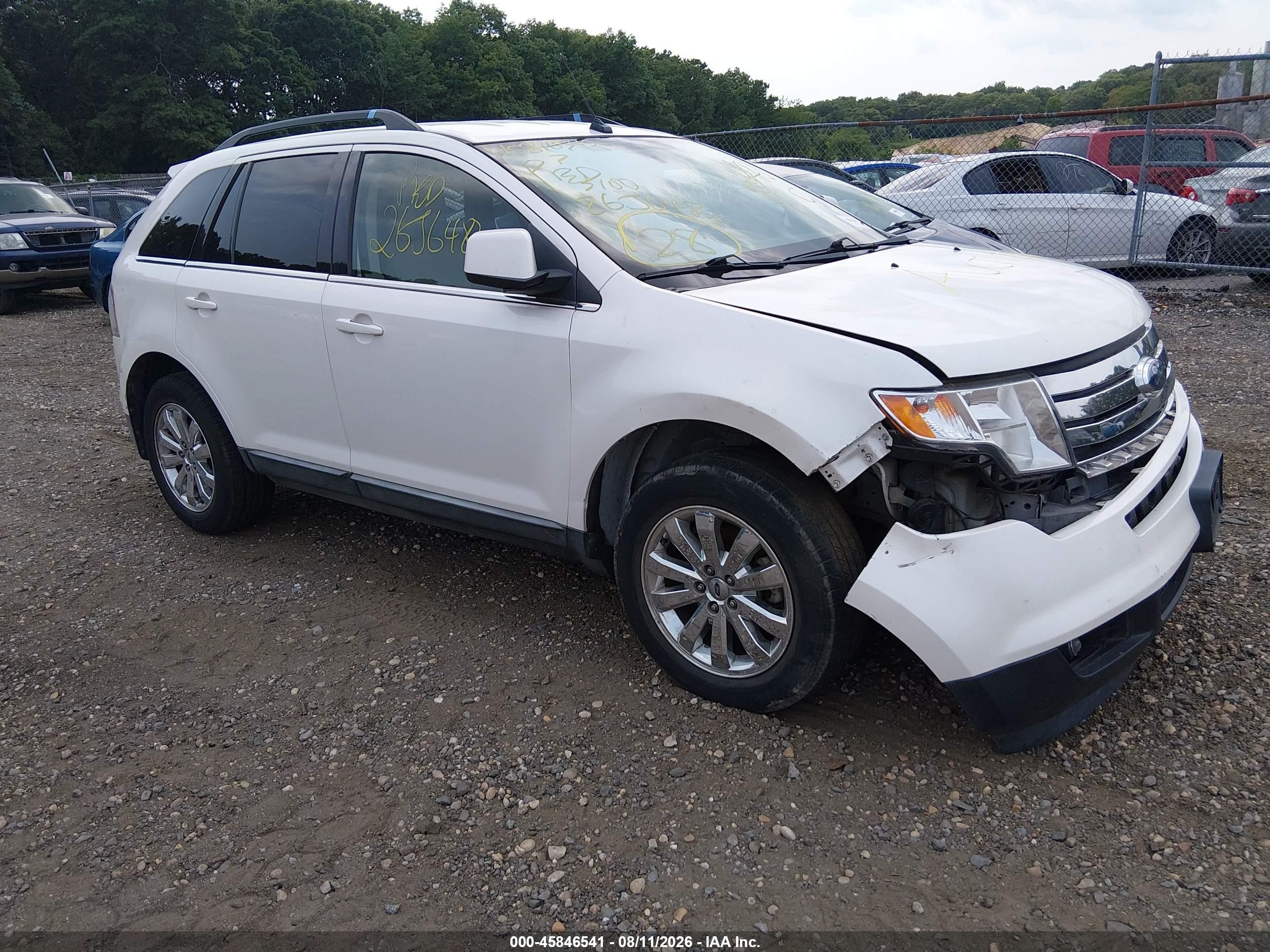 2010 Ford Edge Limited White vin: 2FMDK3KC5ABB39492