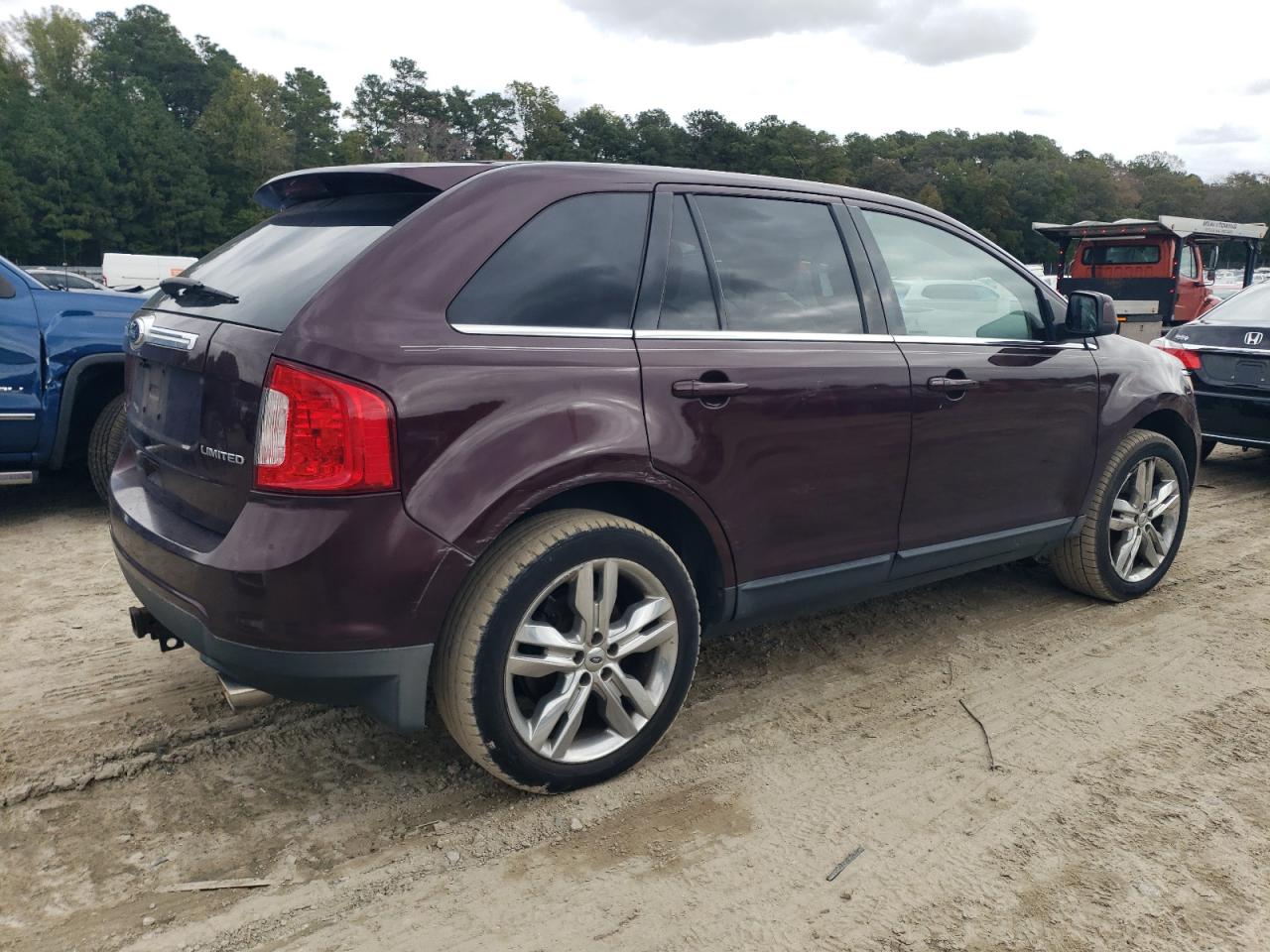 2011 Ford Edge Limited Бордовый vin: 2FMDK3KC5BBA04997