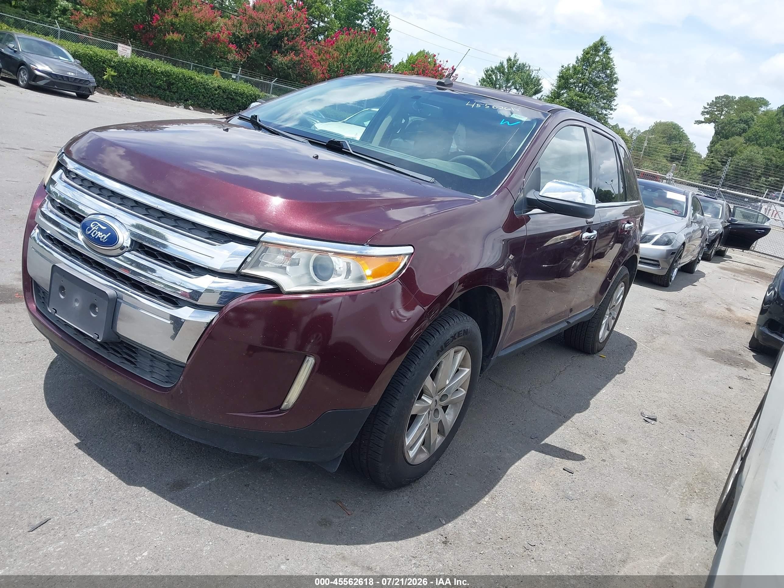 2011 Ford Edge Limited Burgundy vin: 2FMDK3KC5BBA92966