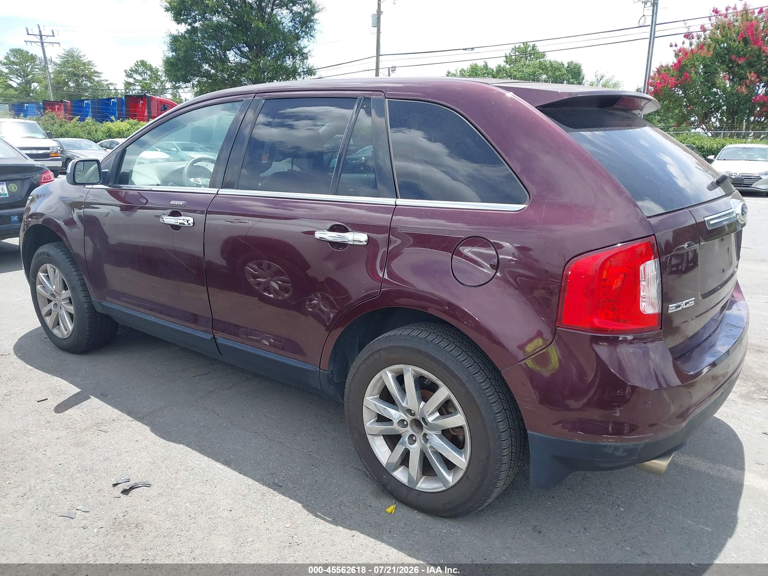2011 Ford Edge Limited Burgundy vin: 2FMDK3KC5BBA92966