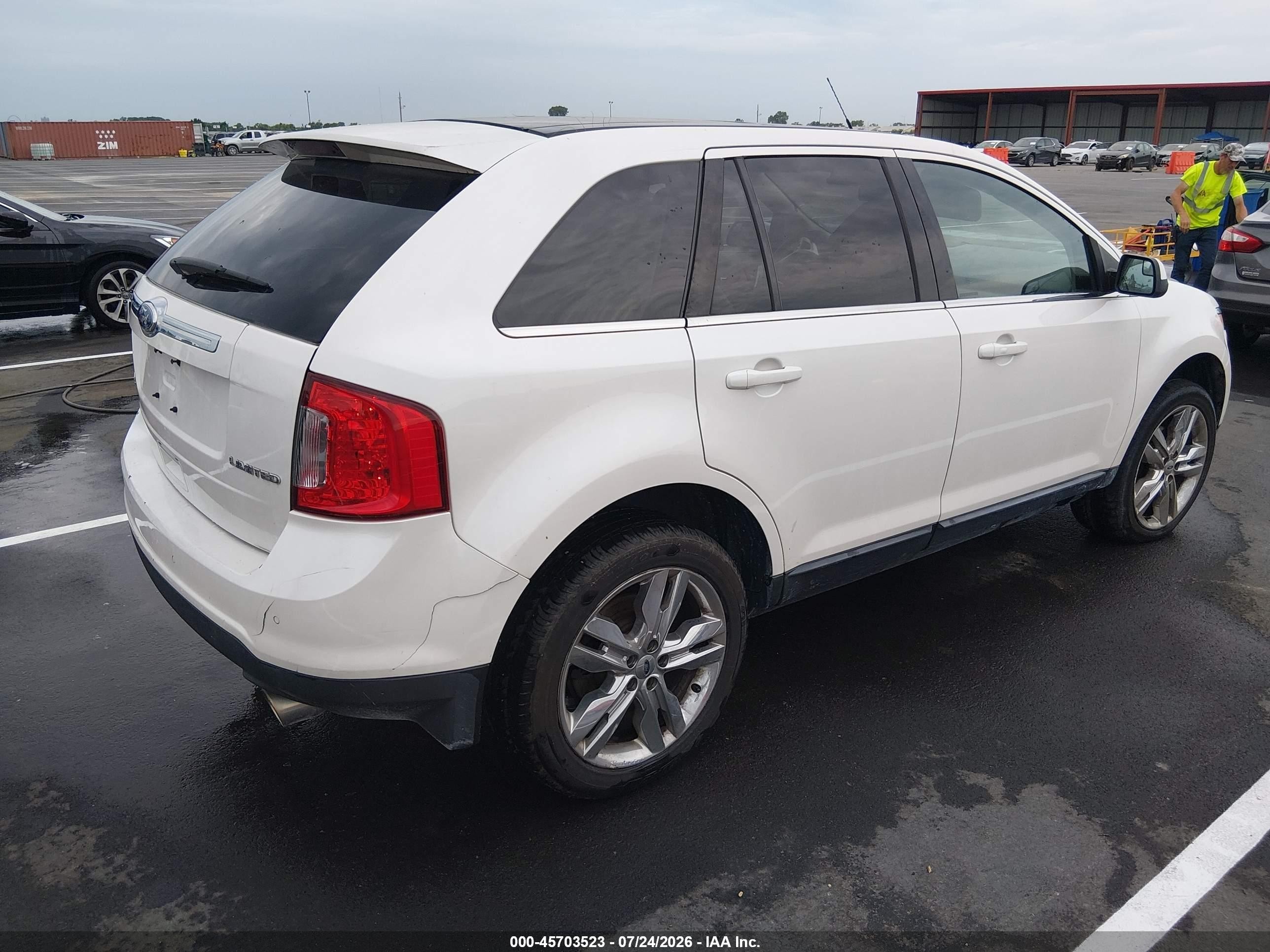 2011 Ford Edge Limited White vin: 2FMDK3KC5BBB47321
