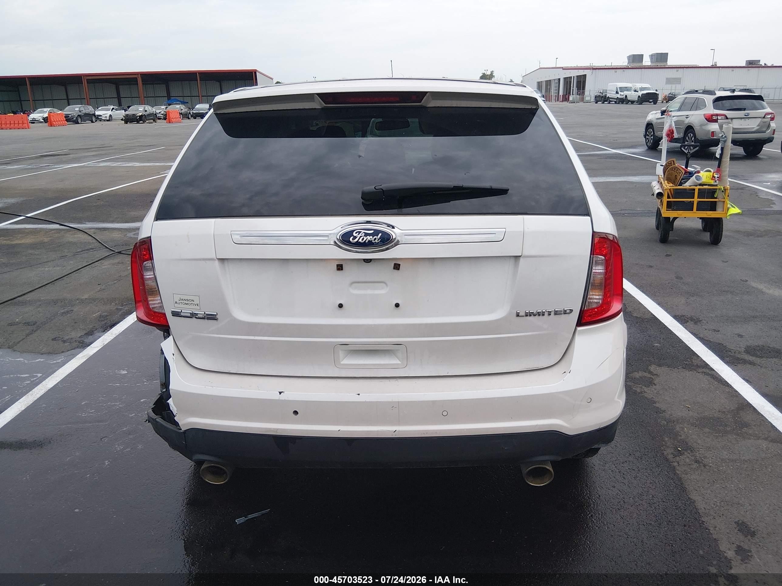 2011 Ford Edge Limited White vin: 2FMDK3KC5BBB47321