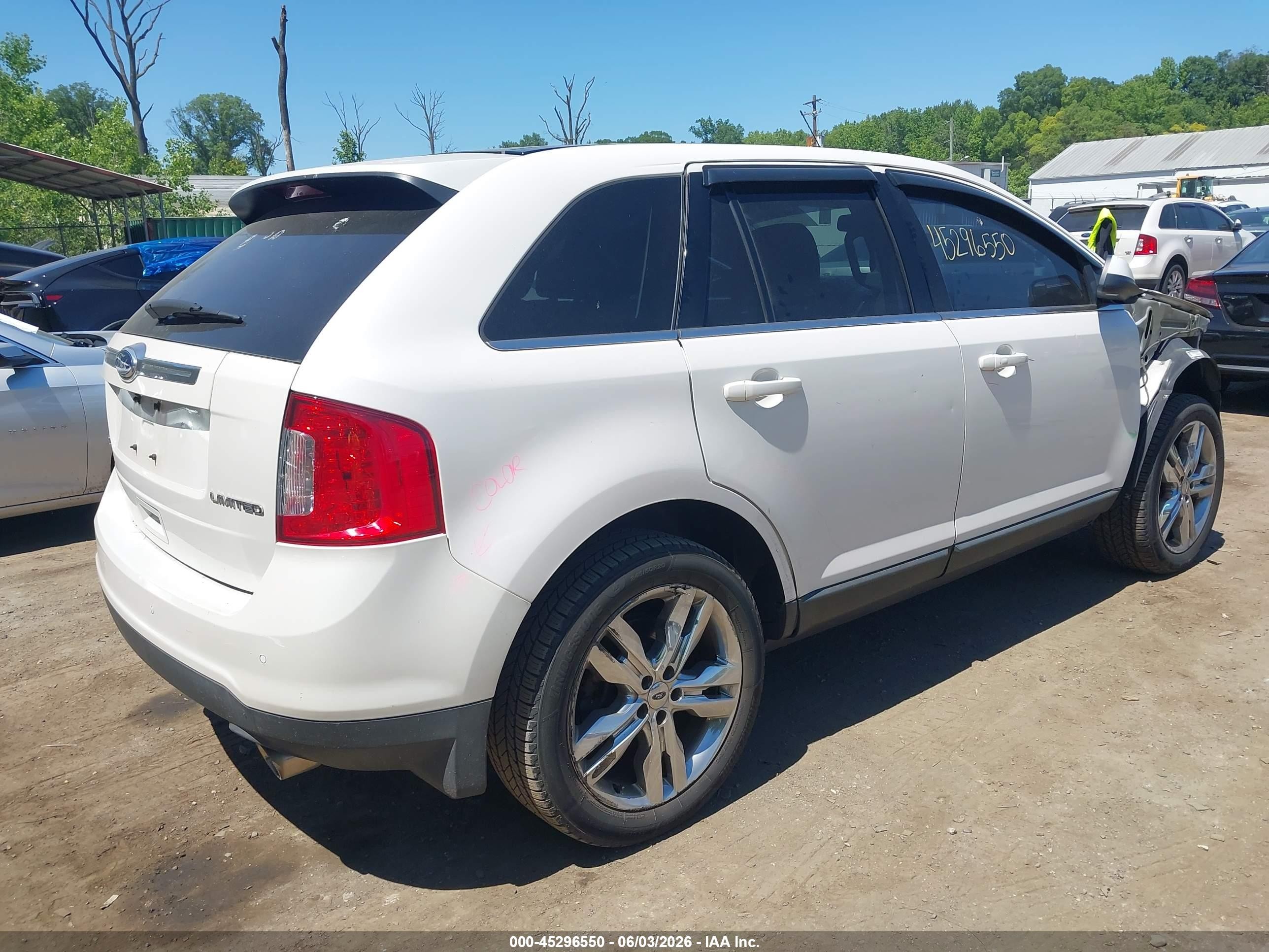 2012 Ford Edge Limited White vin: 2FMDK3KC5CBA19288