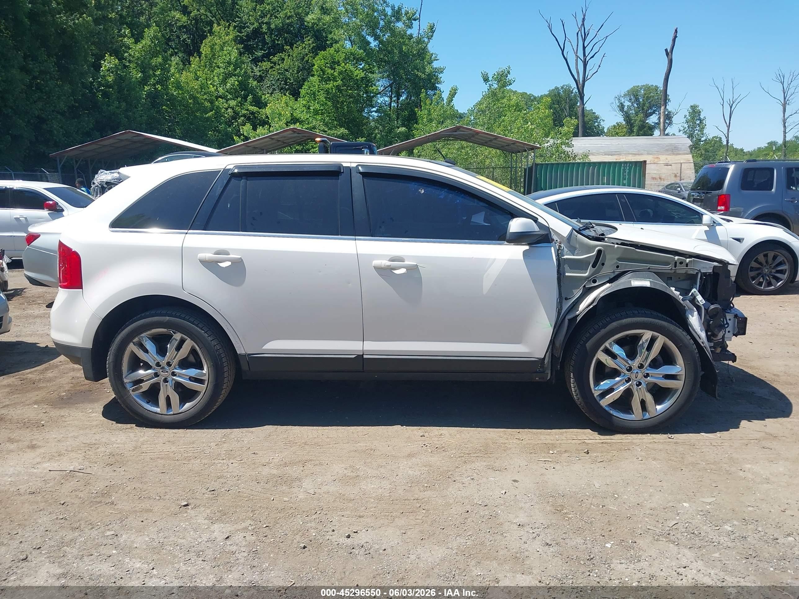 2012 Ford Edge Limited White vin: 2FMDK3KC5CBA19288