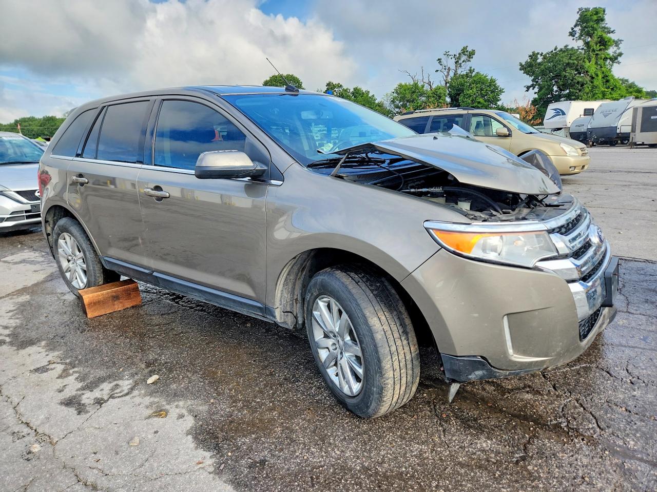 2013 Ford Edge Limited Beige vin: 2FMDK3KC5DBA07868