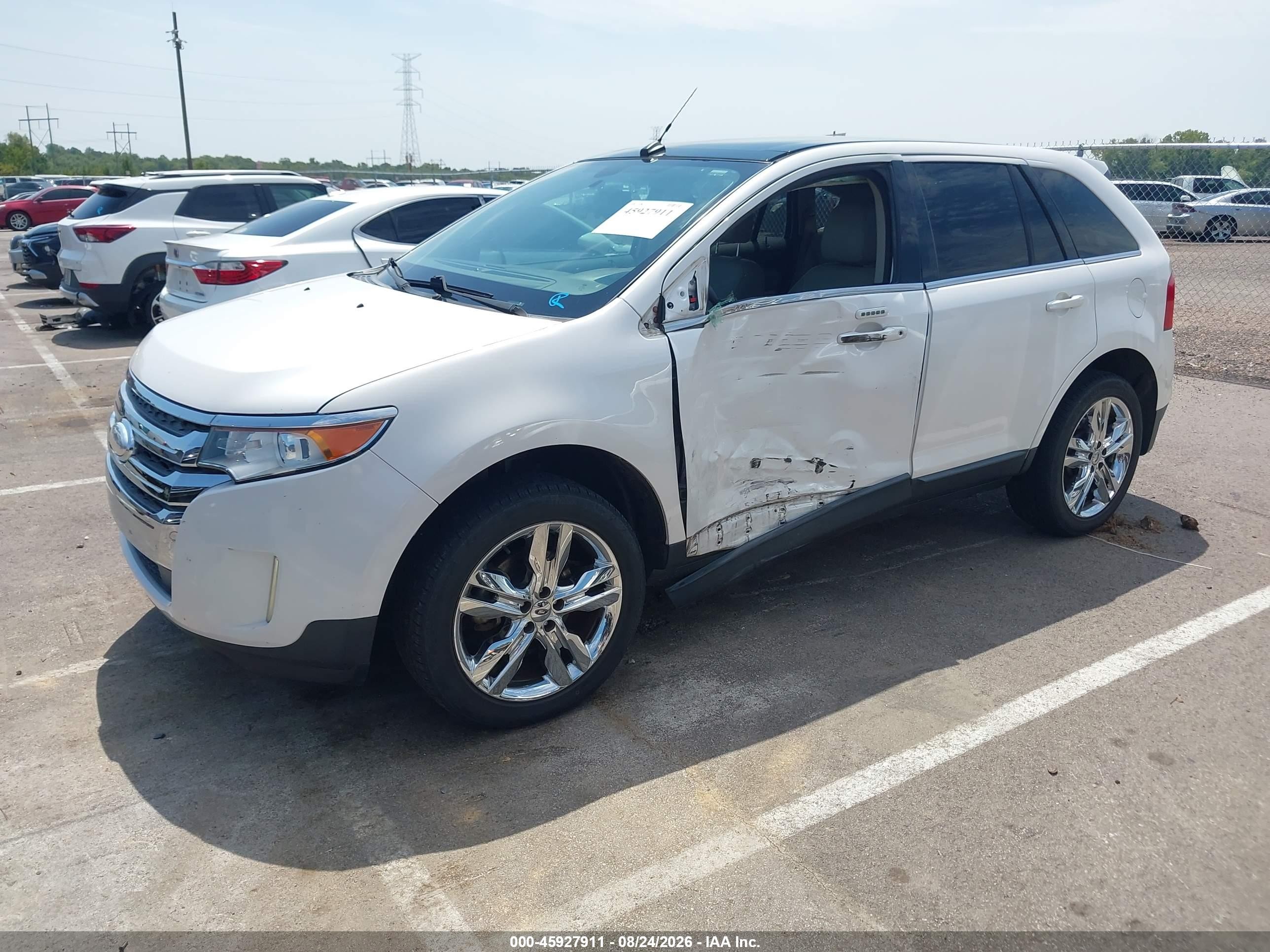2013 Ford Edge Limited White vin: 2FMDK3KC5DBA28283