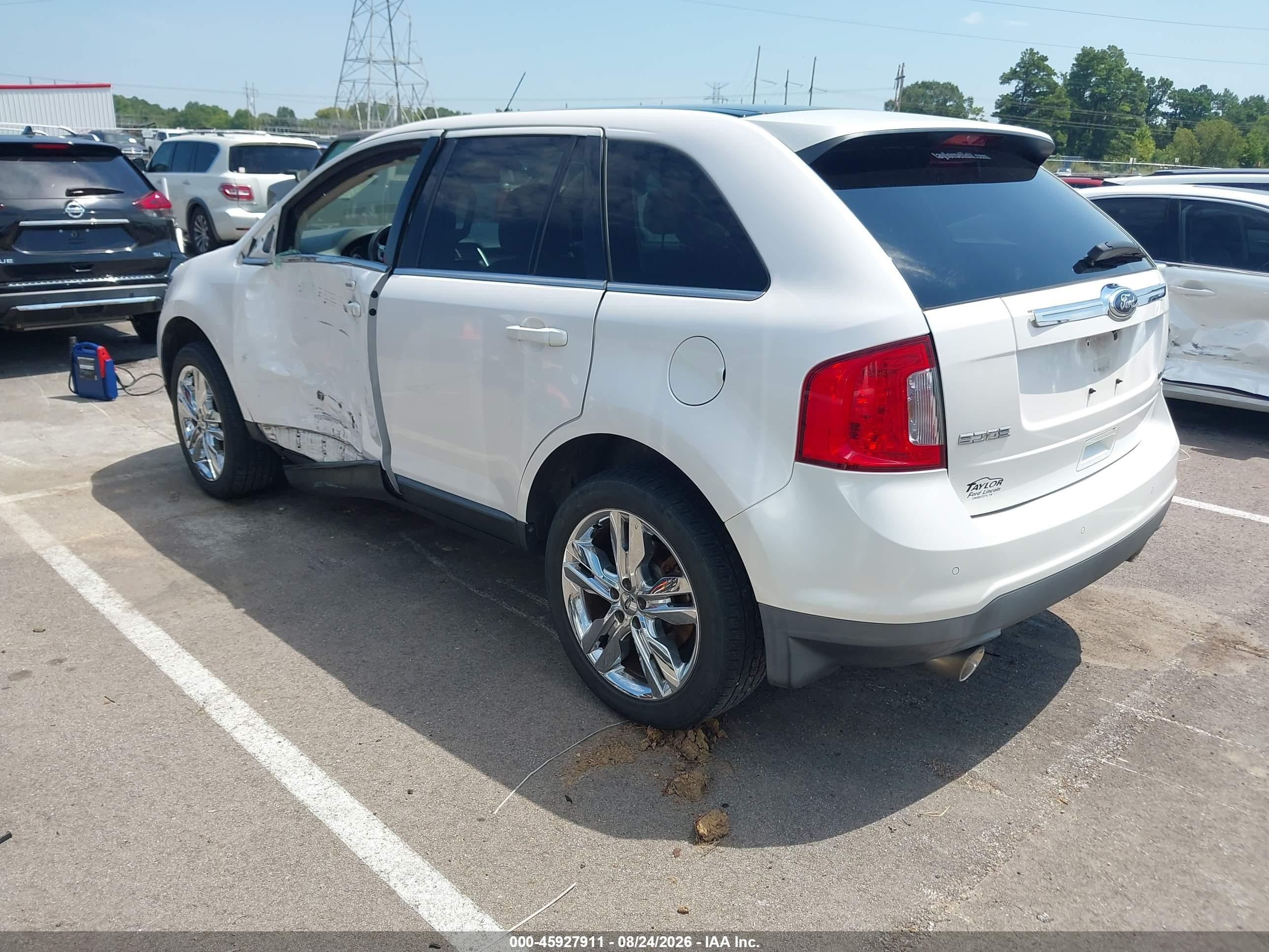 2013 Ford Edge Limited White vin: 2FMDK3KC5DBA28283