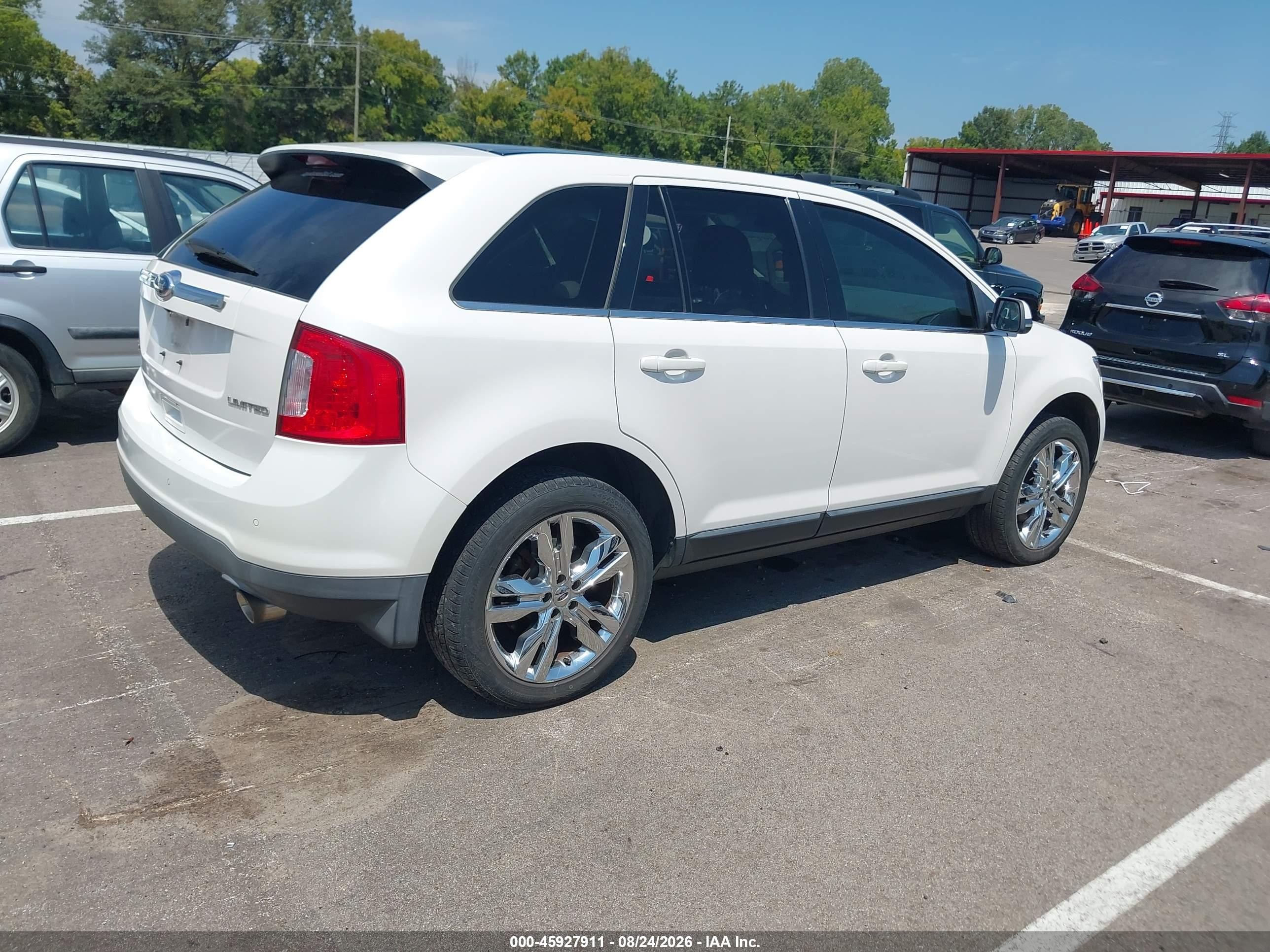2013 Ford Edge Limited White vin: 2FMDK3KC5DBA28283