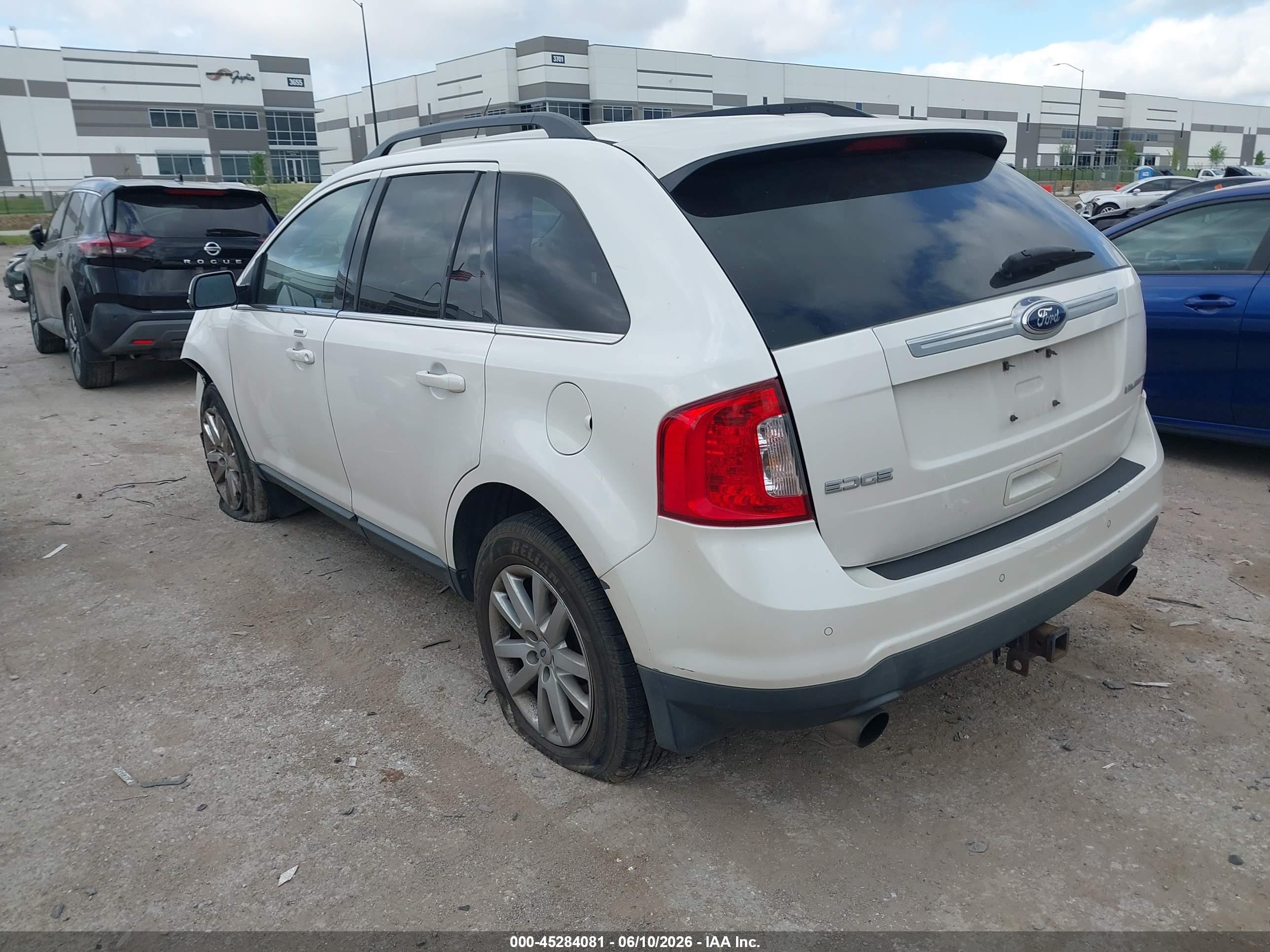 2013 Ford Edge Limited White vin: 2FMDK3KC5DBB47757