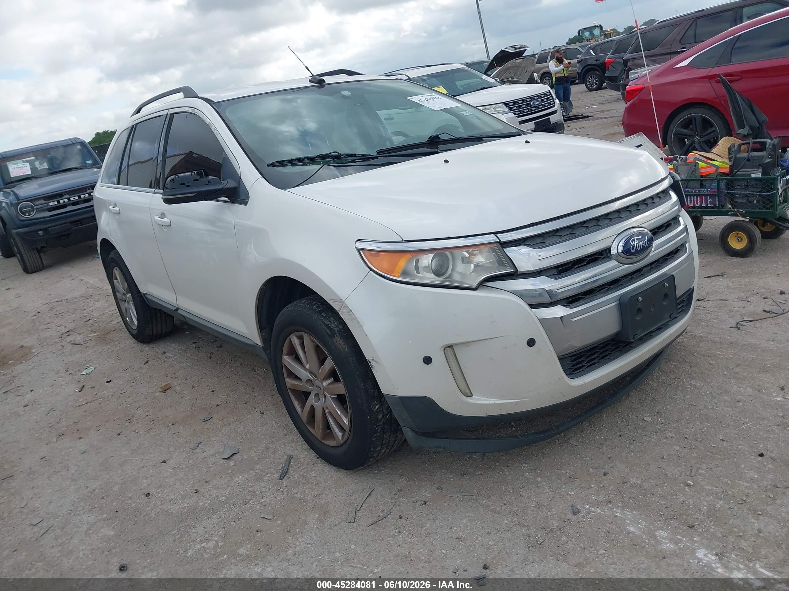 2013 Ford Edge Limited White vin: 2FMDK3KC5DBB47757