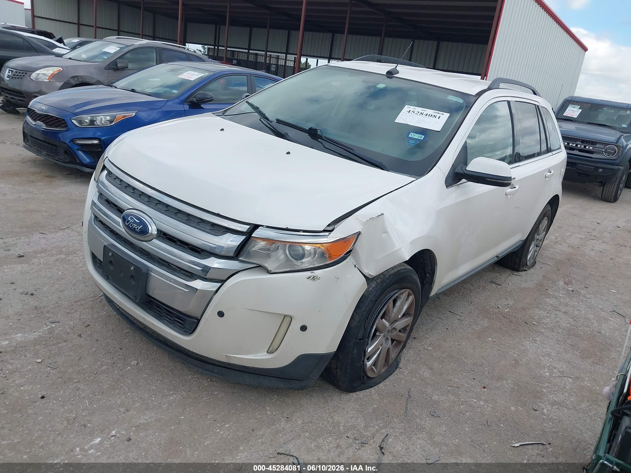 2013 Ford Edge Limited White vin: 2FMDK3KC5DBB47757
