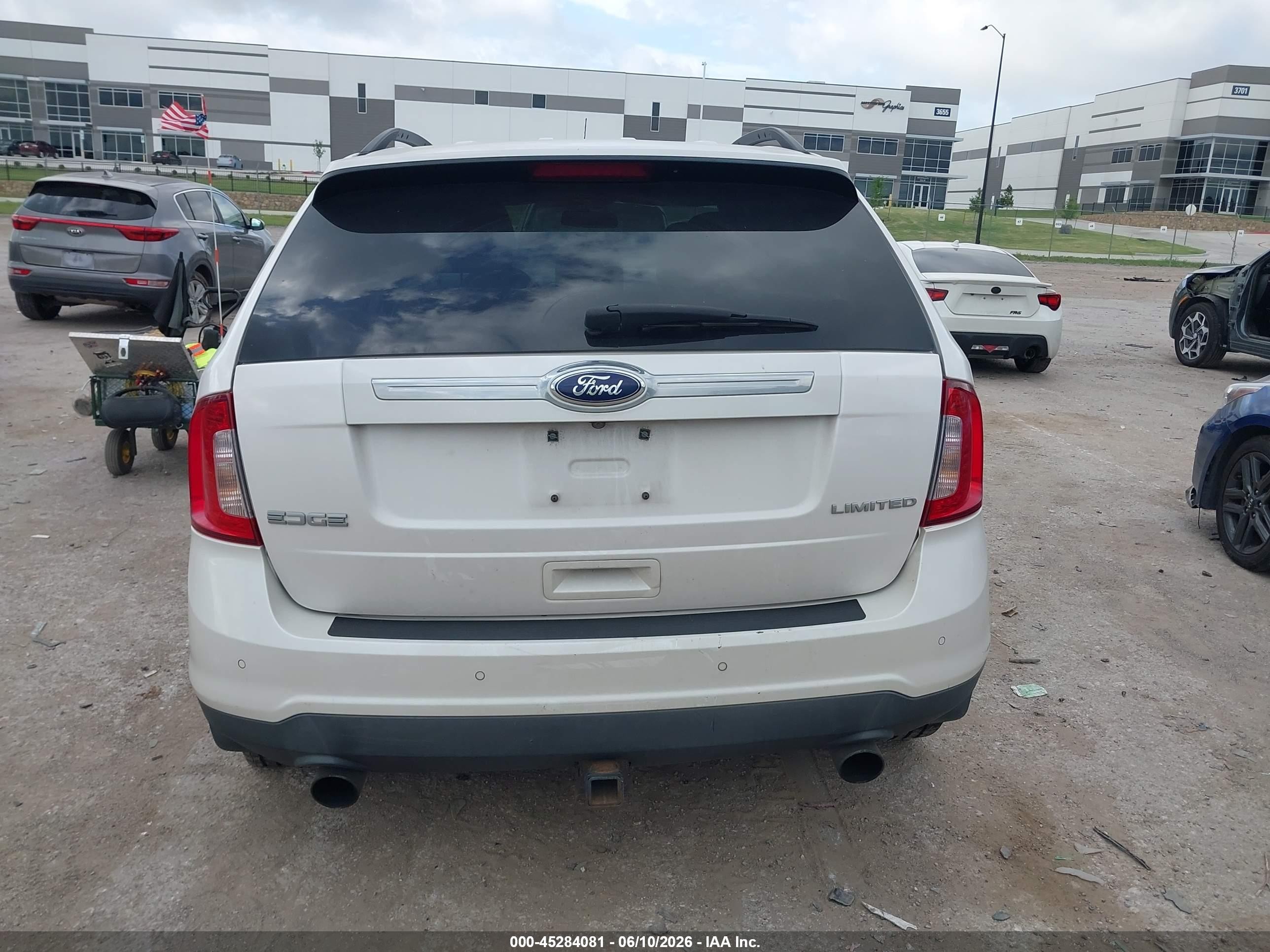 2013 Ford Edge Limited White vin: 2FMDK3KC5DBB47757