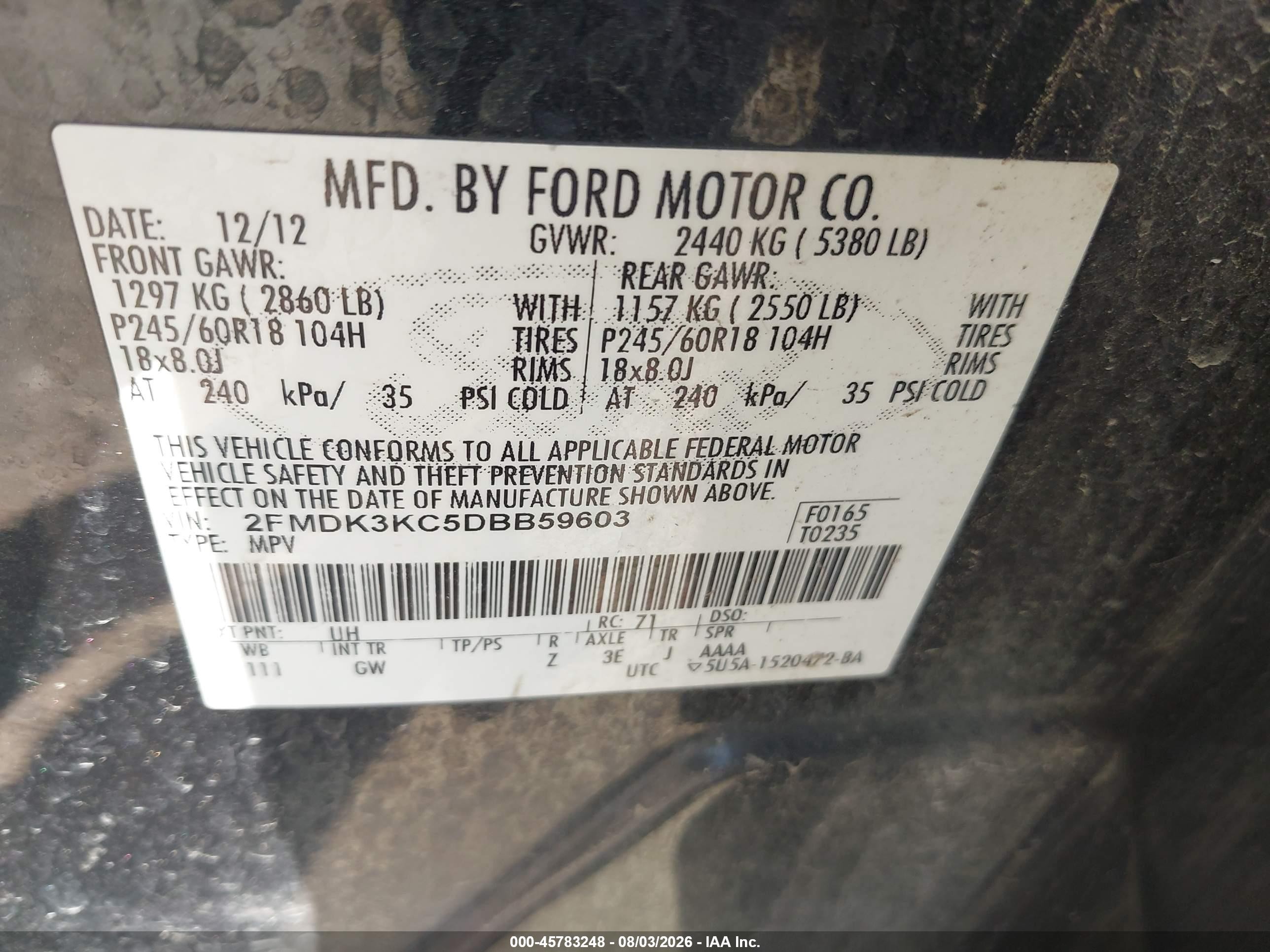 2013 Ford Edge Limited Black vin: 2FMDK3KC5DBB59603