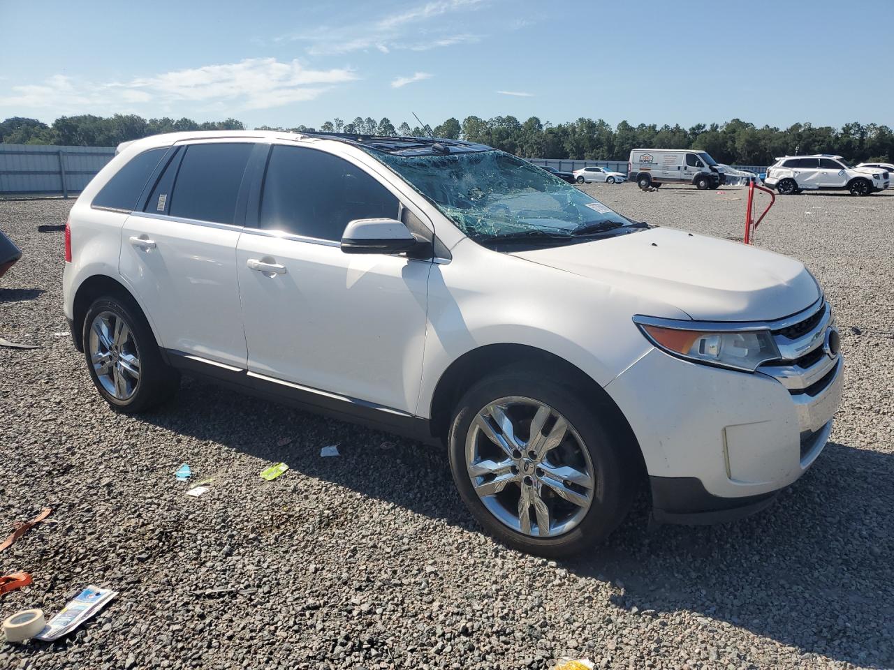2013 Ford Edge Limited White vin: 2FMDK3KC5DBB69113