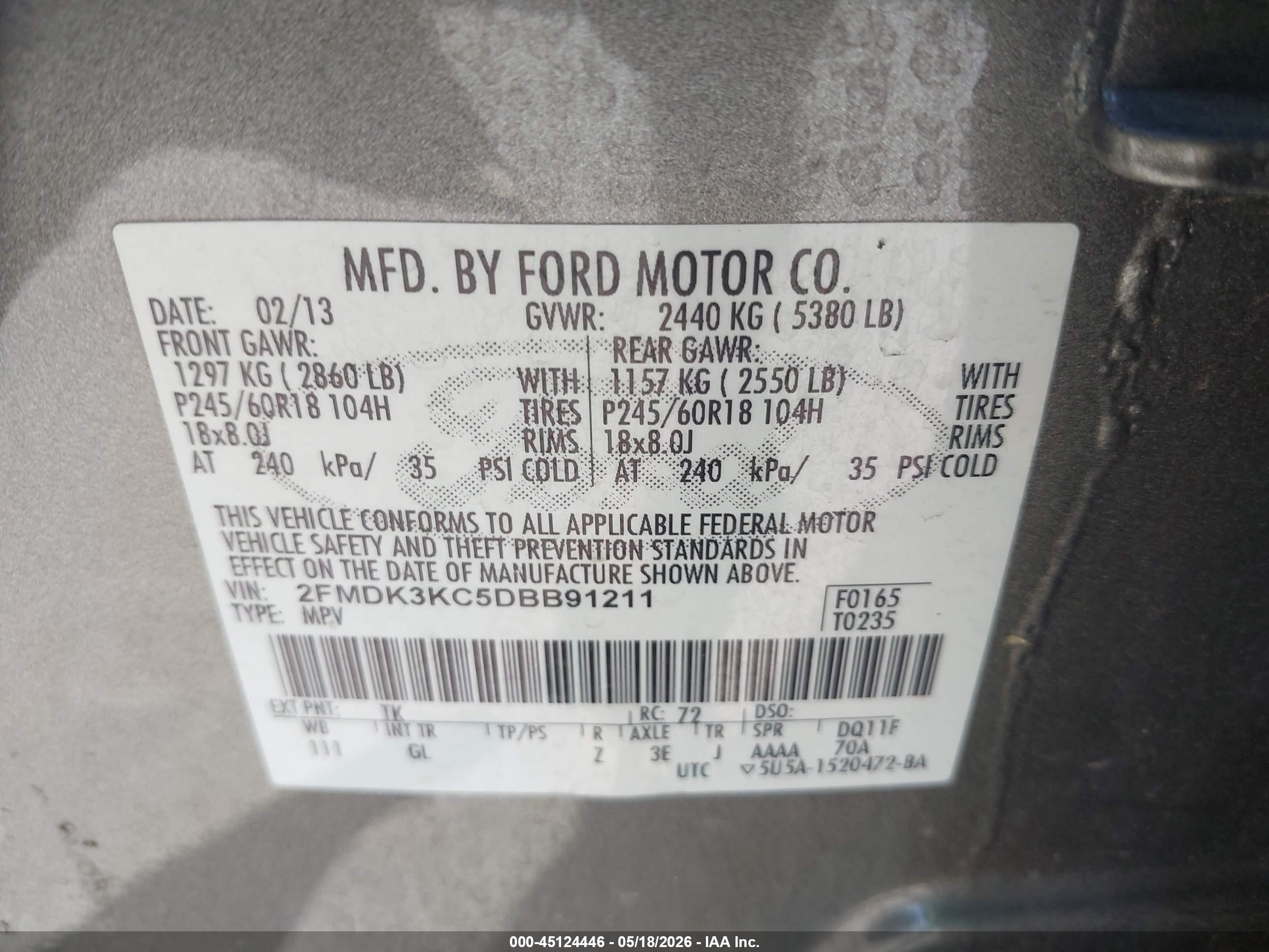 2013 Ford Edge Limited Gray vin: 2FMDK3KC5DBB91211