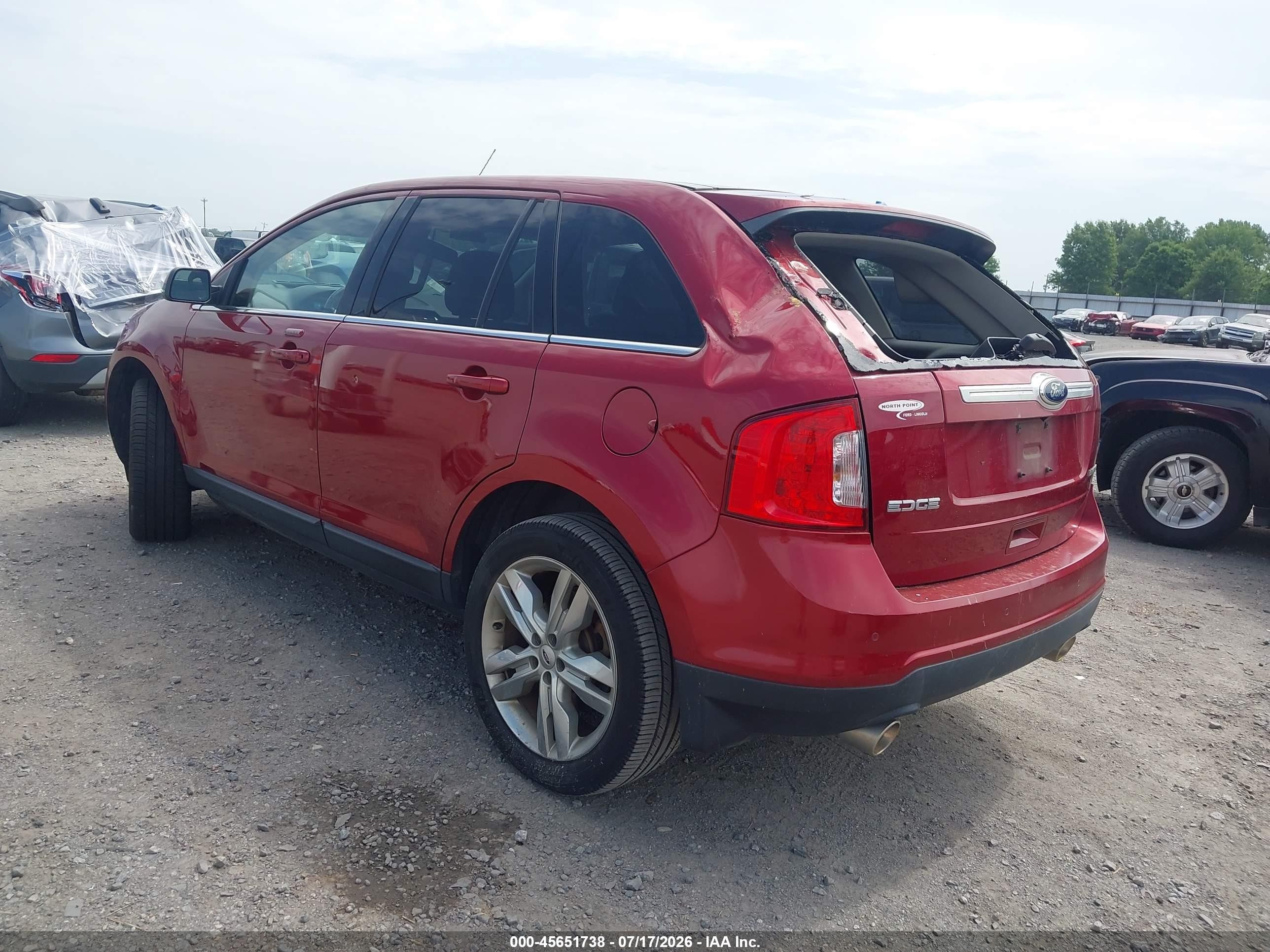 2013 Ford Edge Limited Red vin: 2FMDK3KC5DBC87601