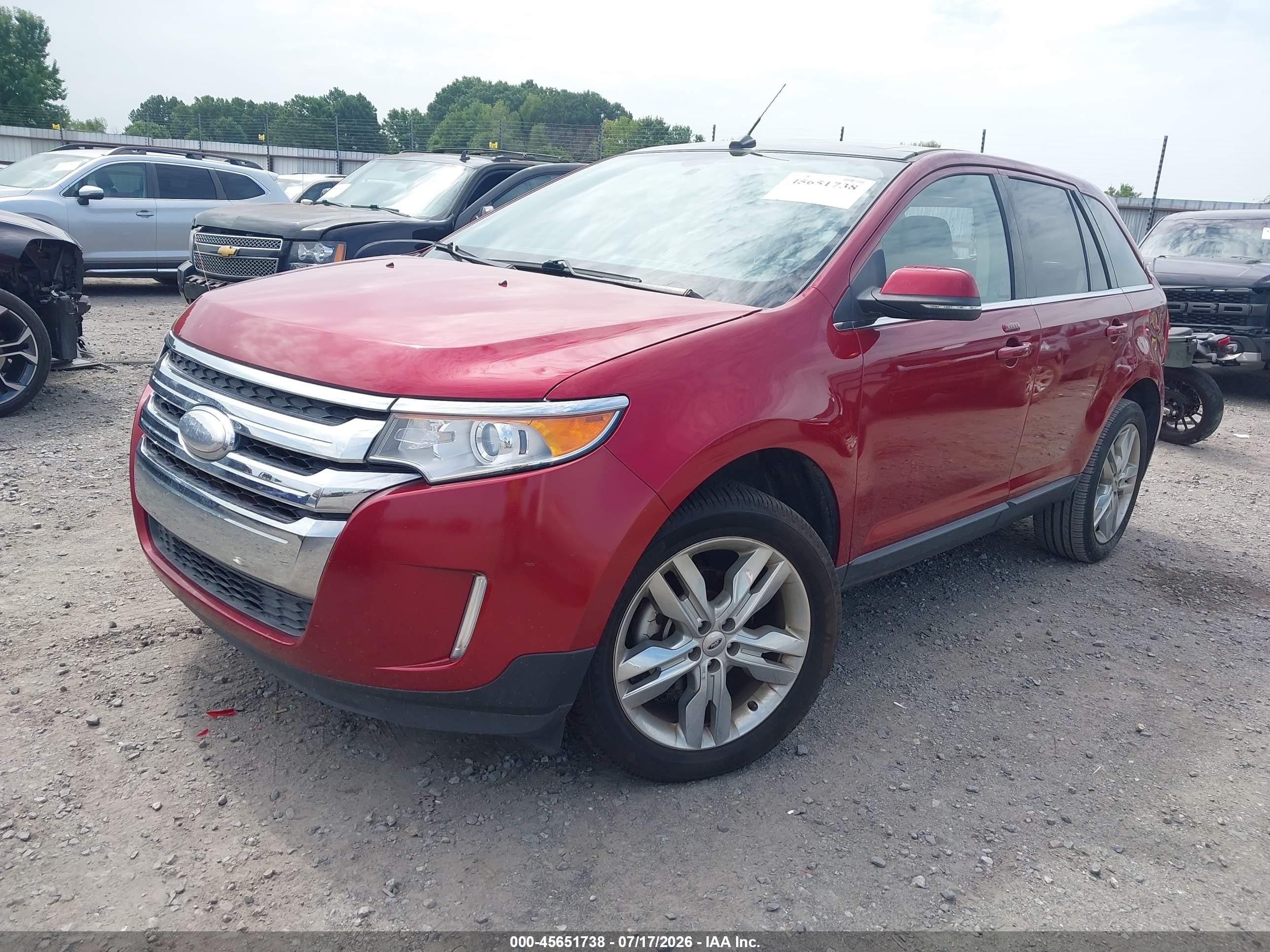 2013 Ford Edge Limited Red vin: 2FMDK3KC5DBC87601