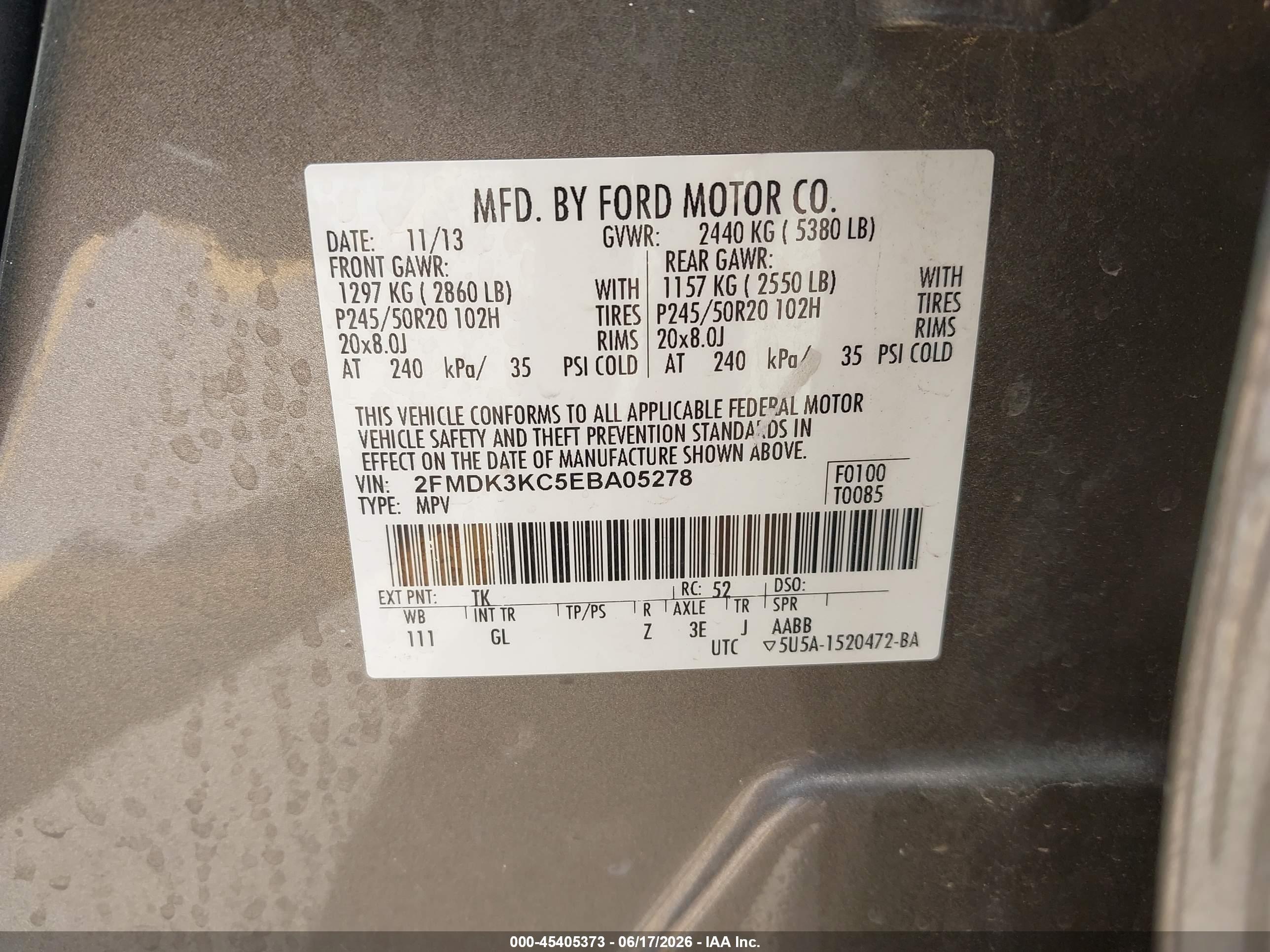 2014 Ford Edge Limited Brown vin: 2FMDK3KC5EBA05278