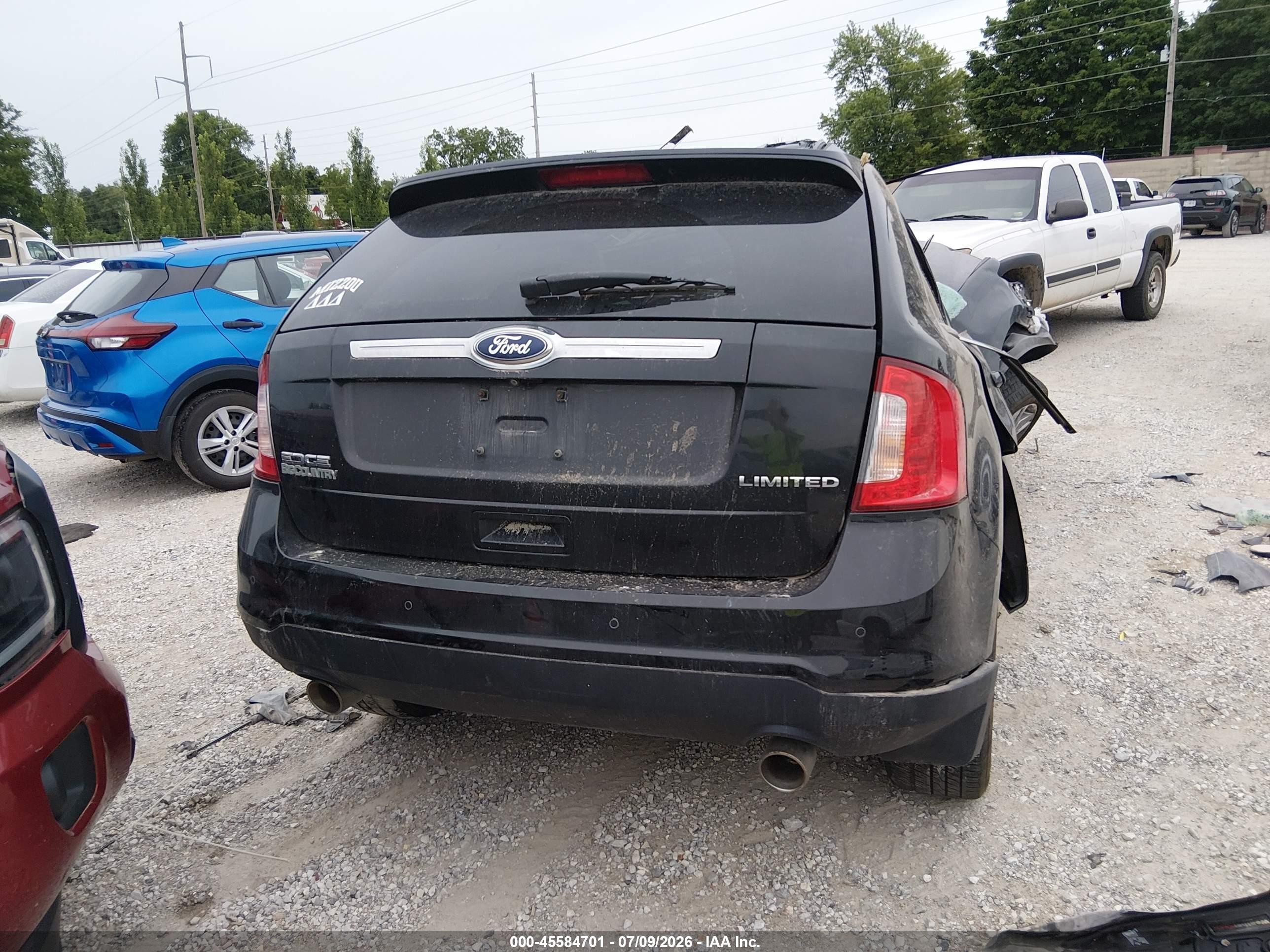 2014 Ford Edge Limited Black vin: 2FMDK3KC5EBA62127