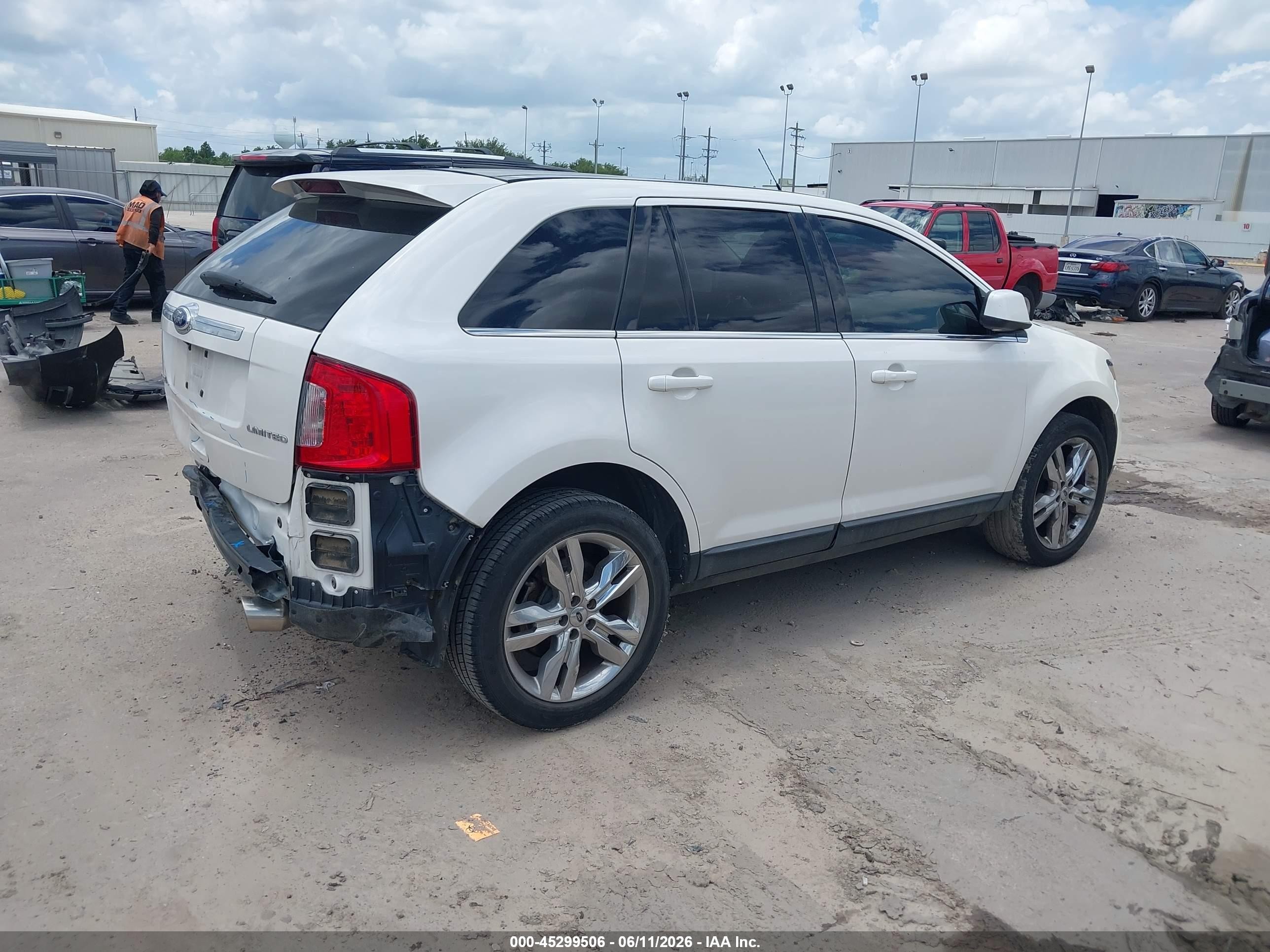 2011 Ford Edge Limited Белый vin: 2FMDK3KC6BBA12204