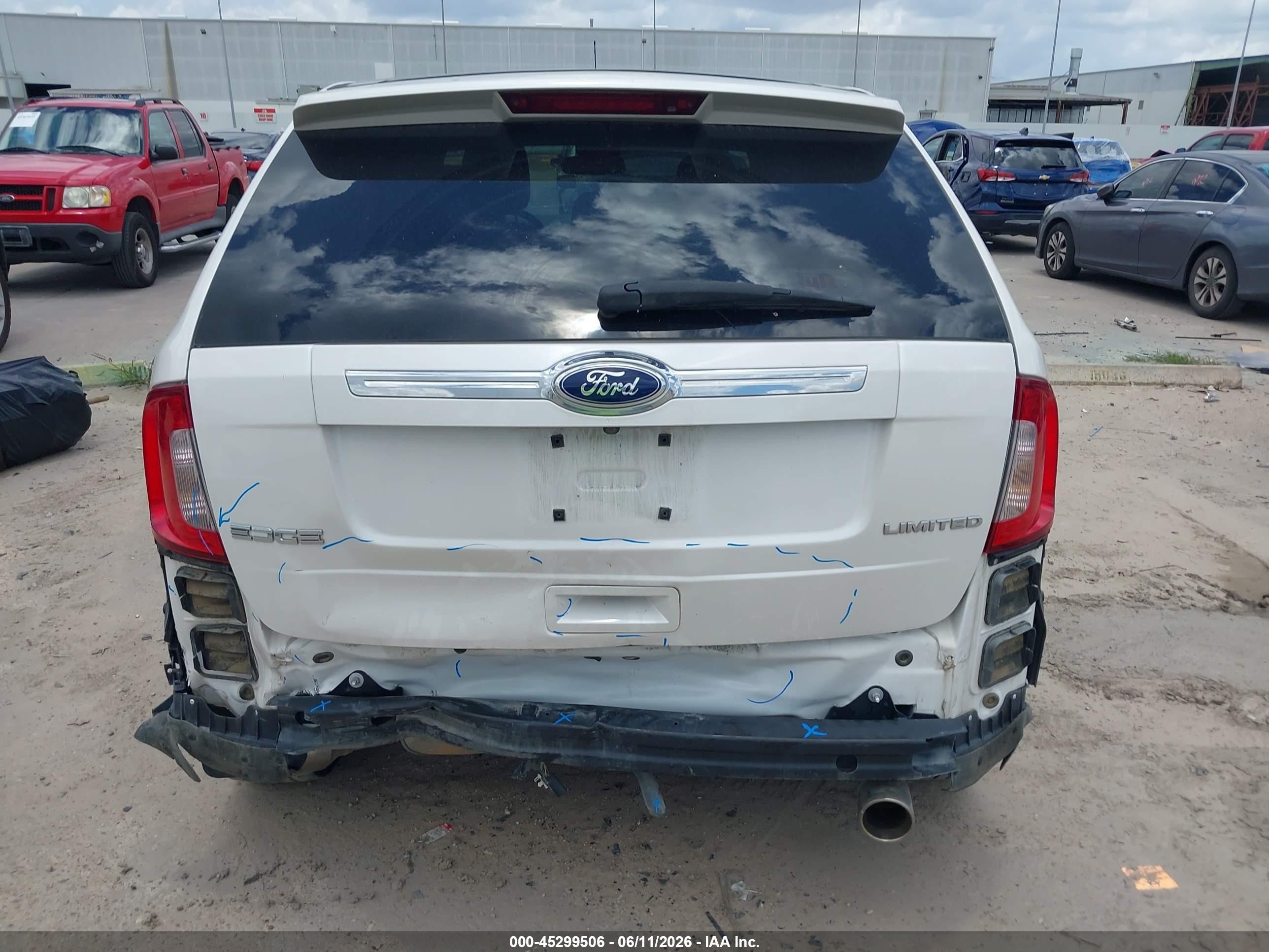 2011 Ford Edge Limited Белый vin: 2FMDK3KC6BBA12204